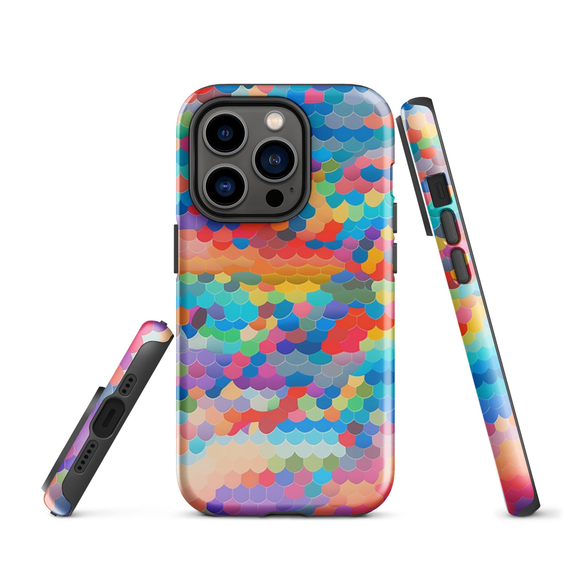 Tough Case for iPhone®- Rainbow Cloud Pattern III