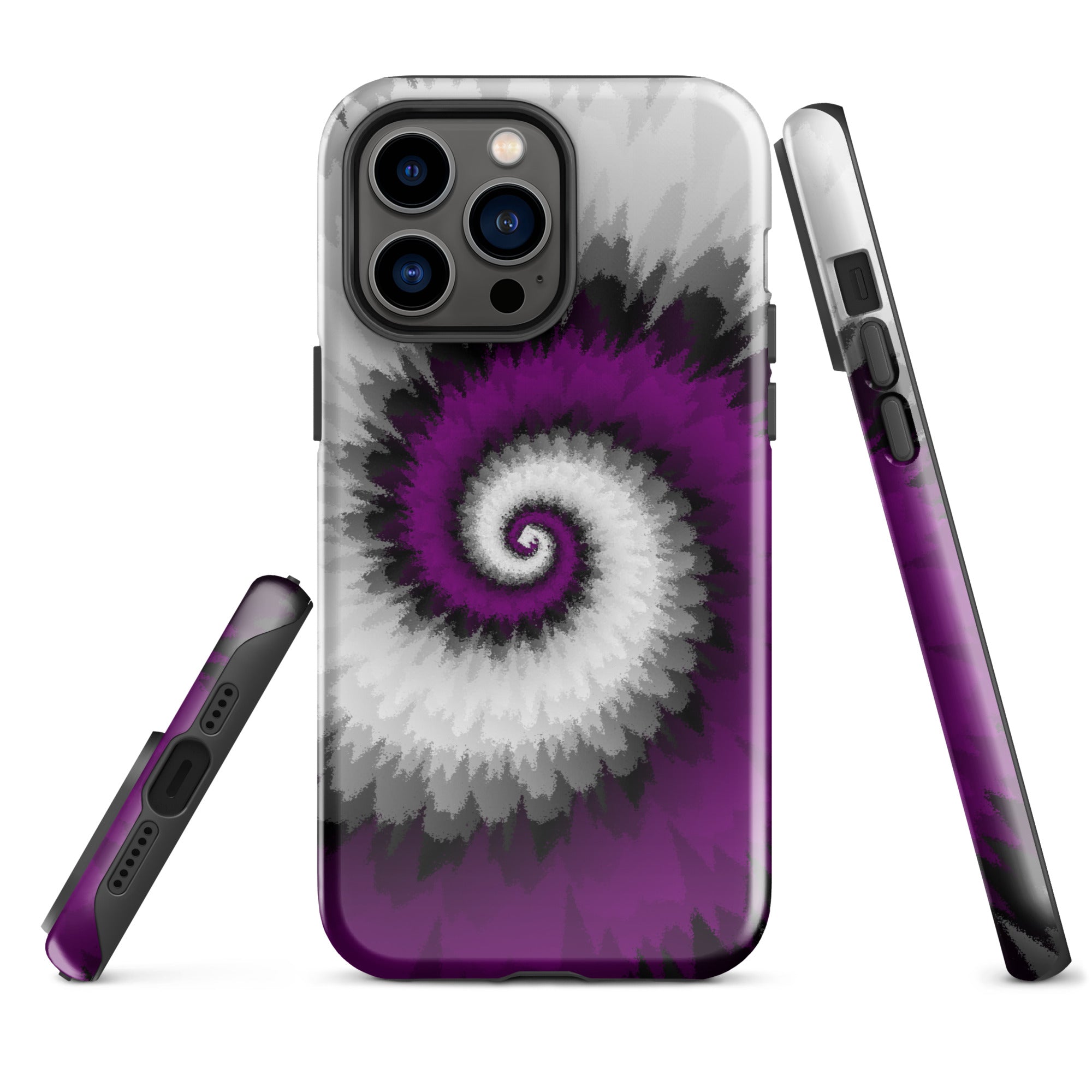Tough Case for iPhone®-Tie Dye Spiral - Asexual