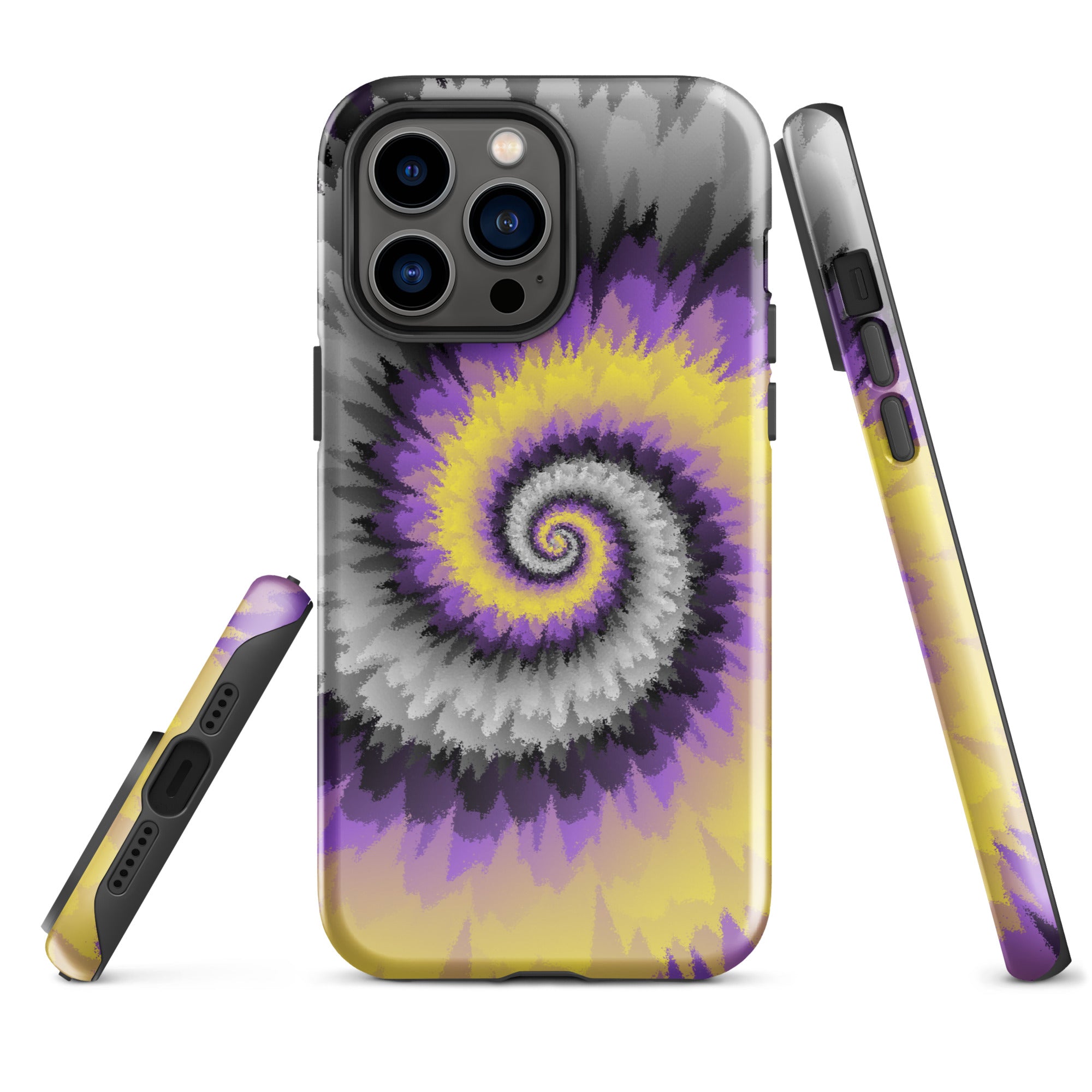 Tough Case for iPhone®-Tie Dye Spiral - Nonbinary
