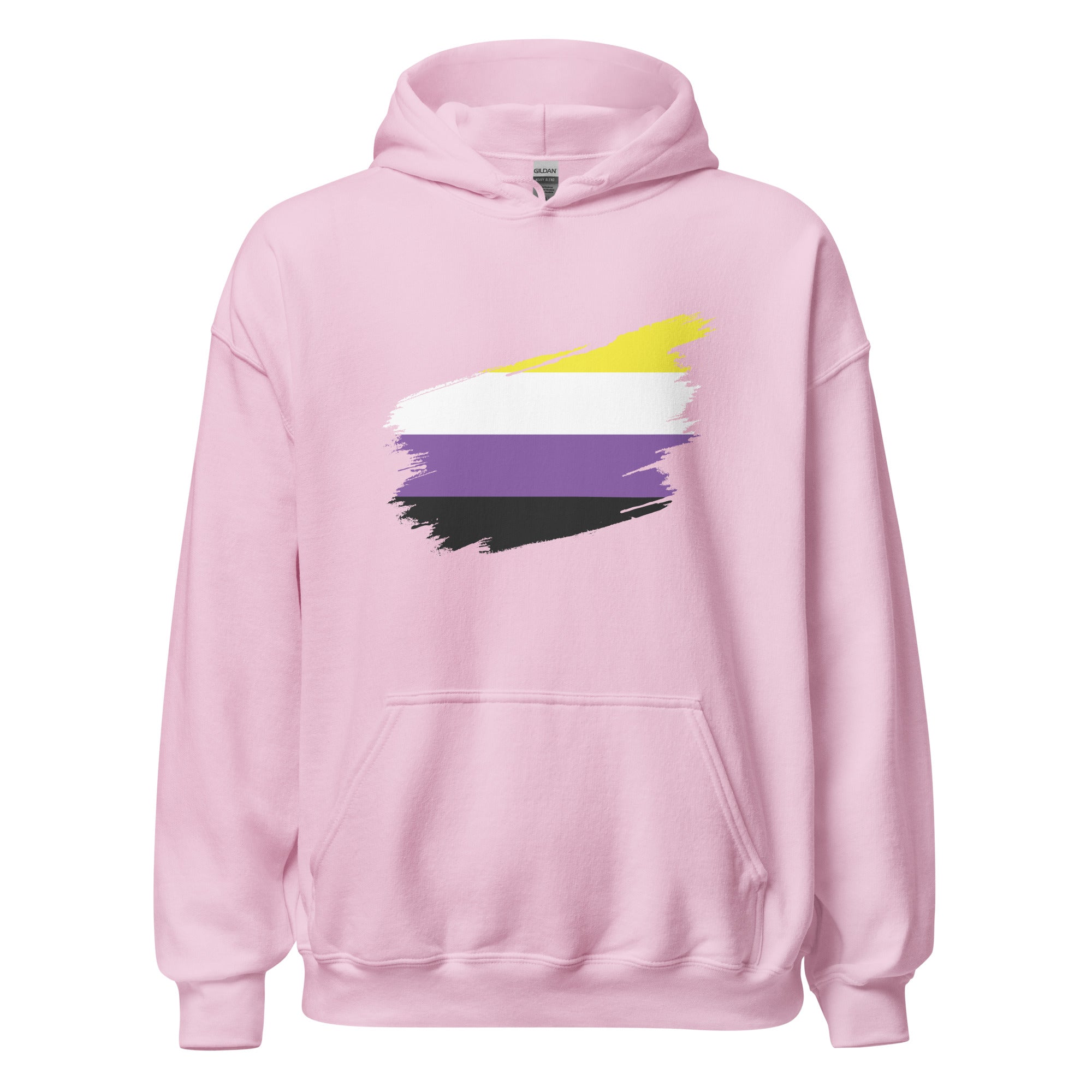 Unisex Hoodie-Non Binary Grunge Flag