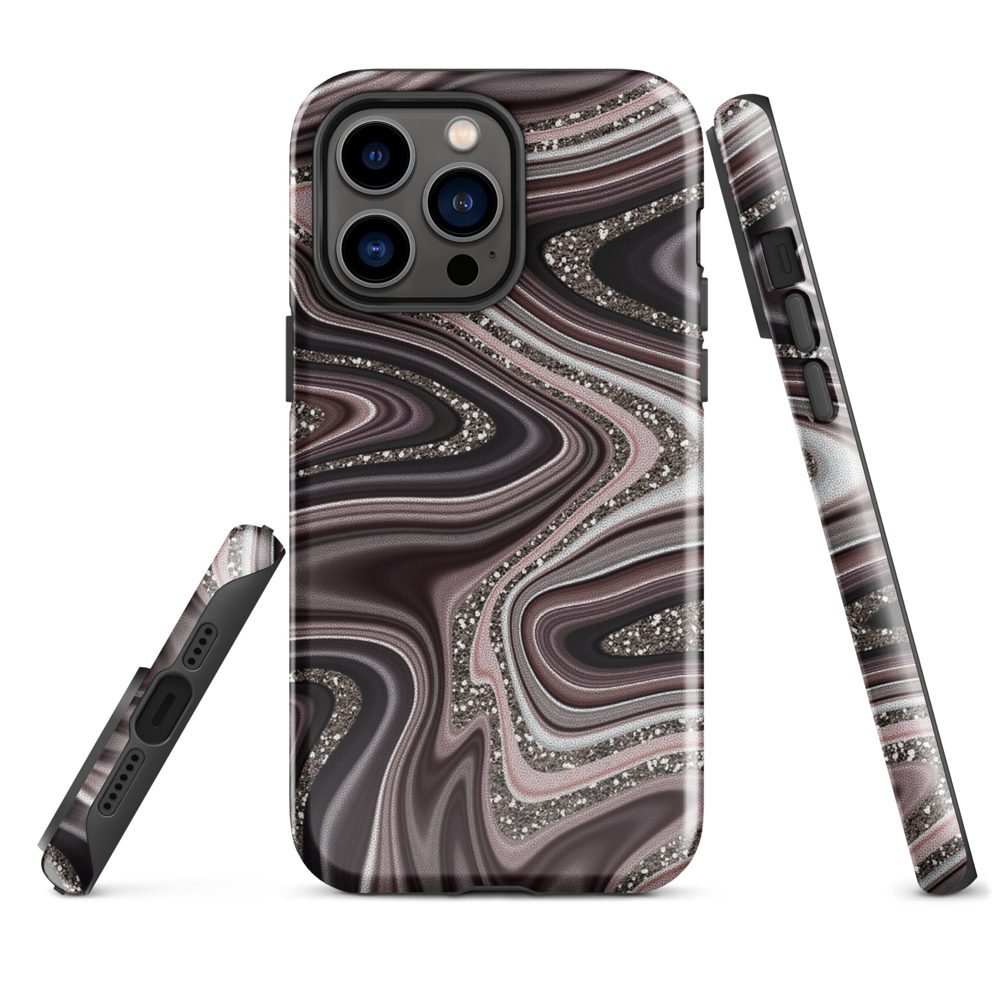 Tough Case for iPhone®- Abstract Leather