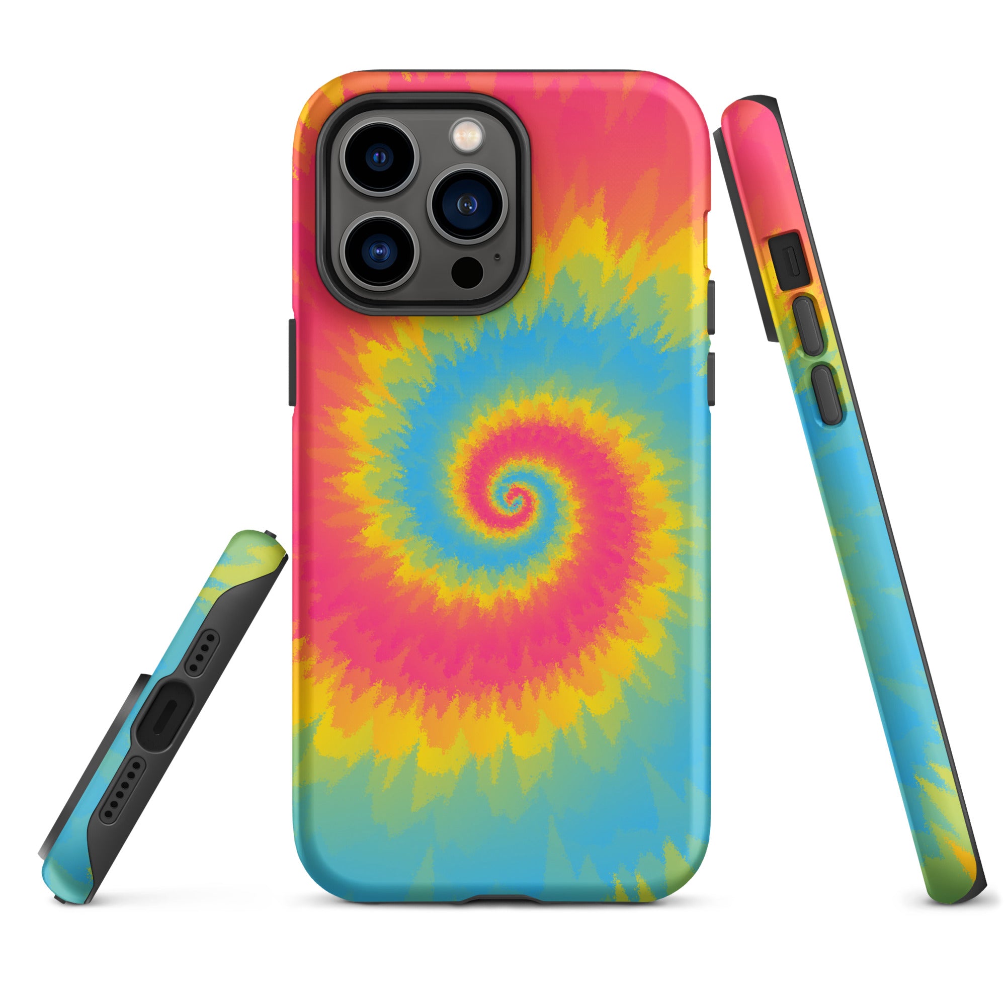 Tough Case for iPhone®-Tie Dye Spiral - Pansexual