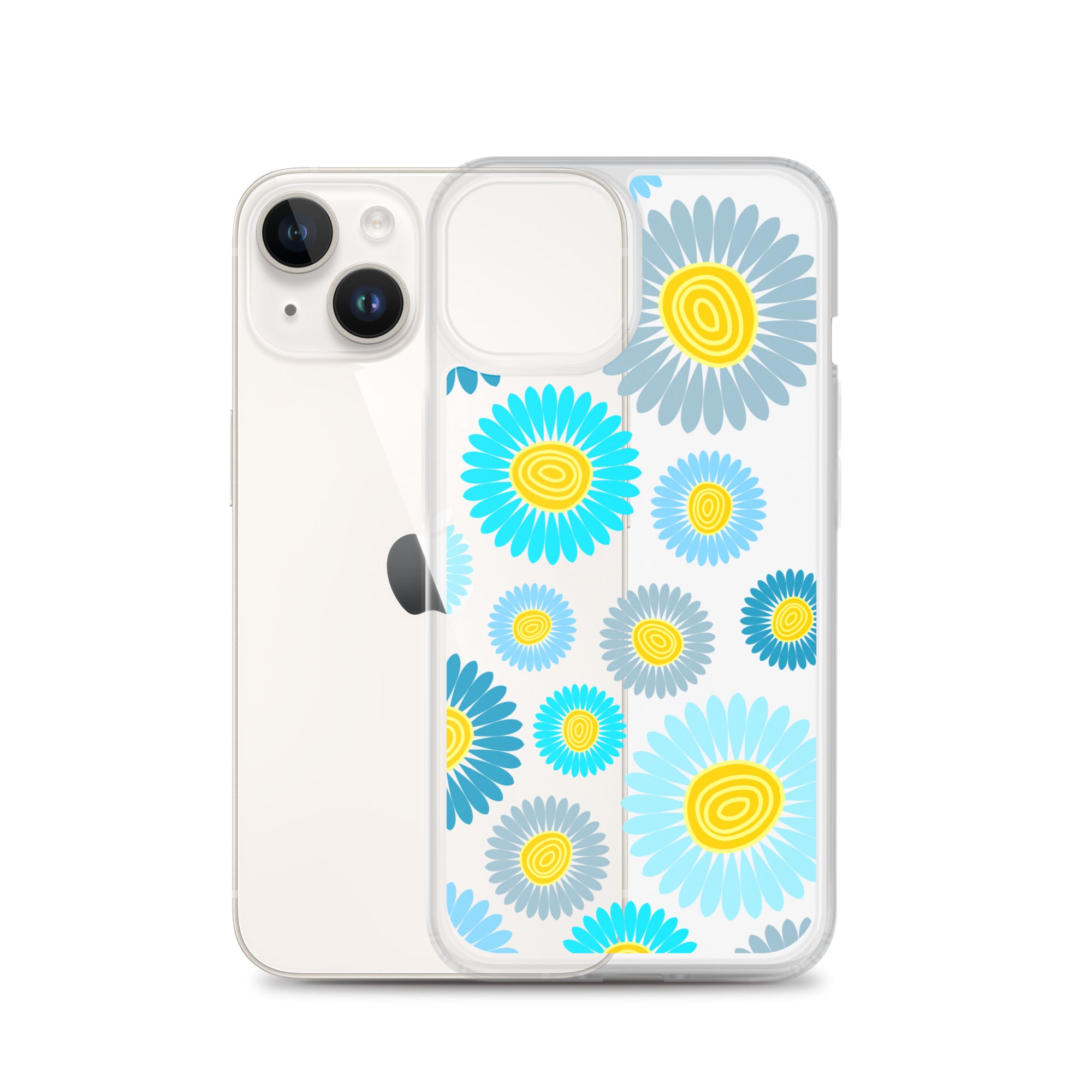 Clear Case for iPhone®- Floral Daisy Design II