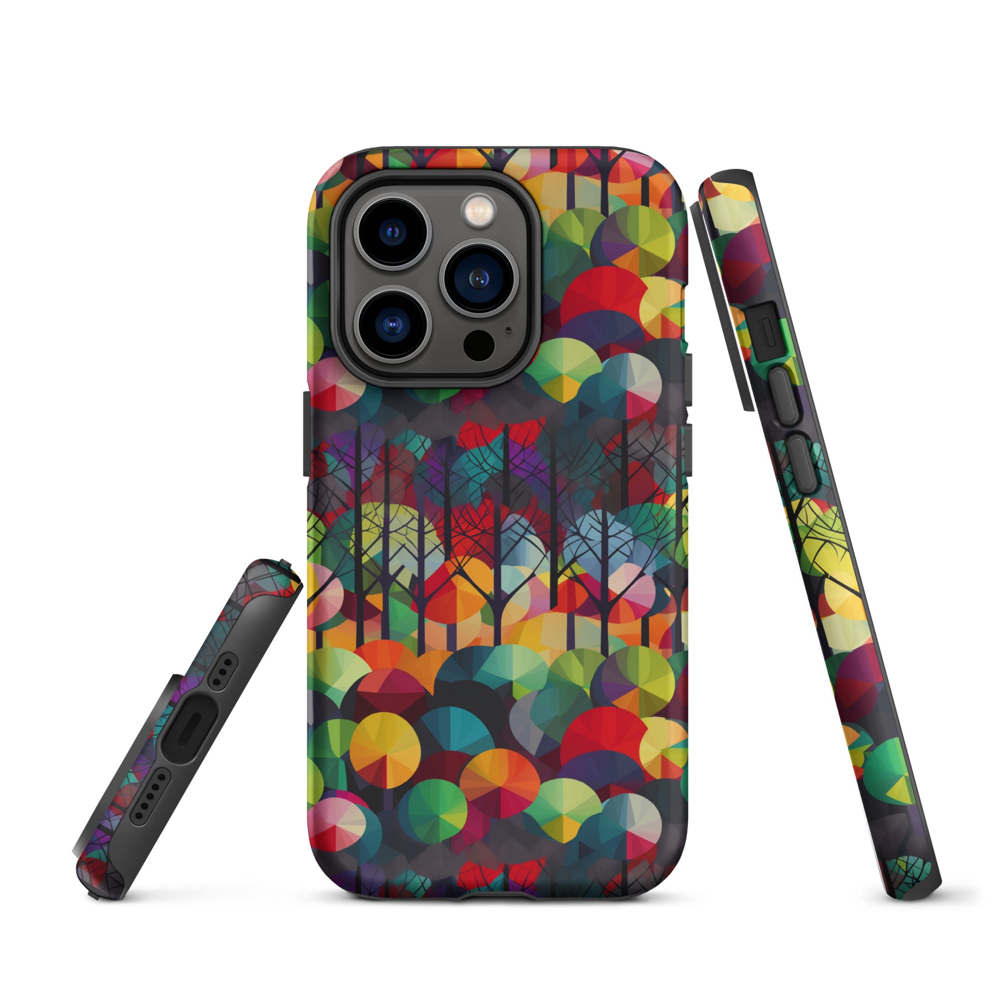Tough Case for iPhone®- Rainbow Forest Pattern III