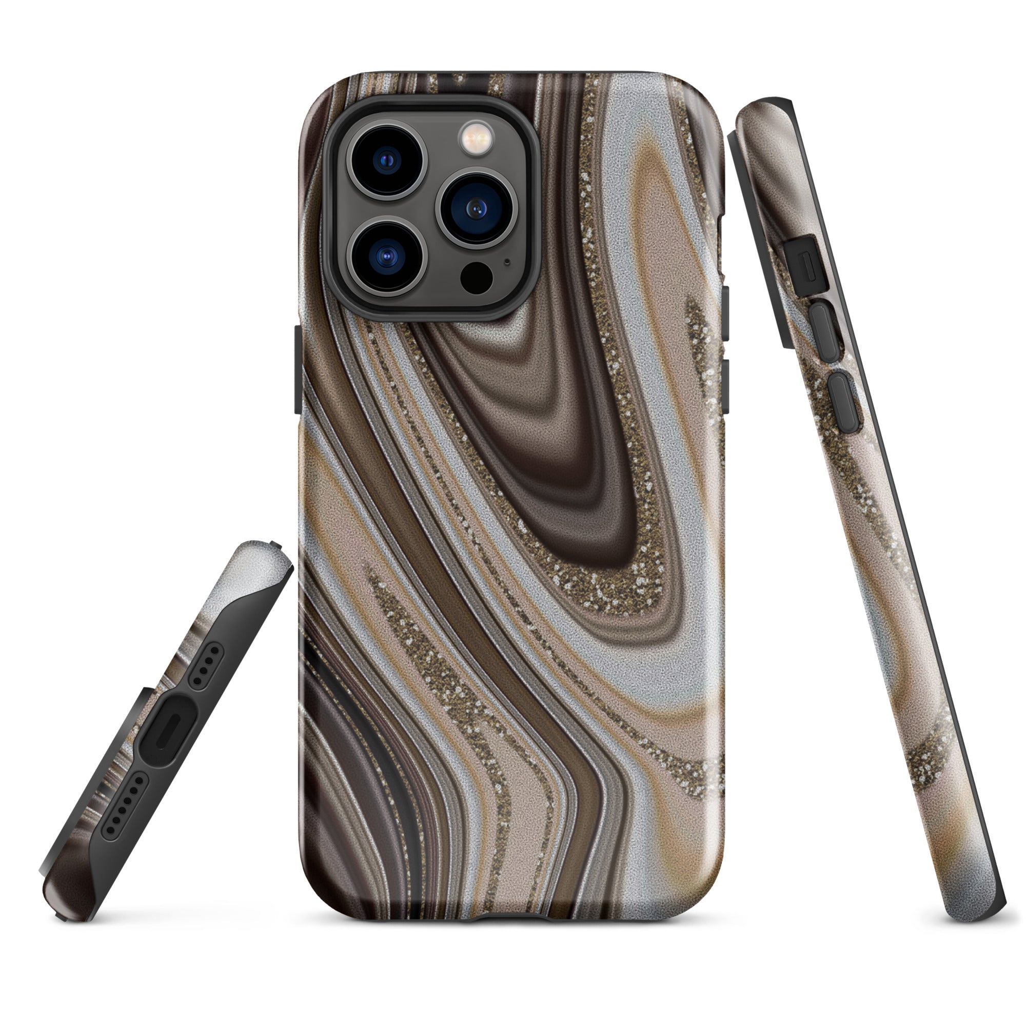 Tough Case for iPhone®- Abstract leather