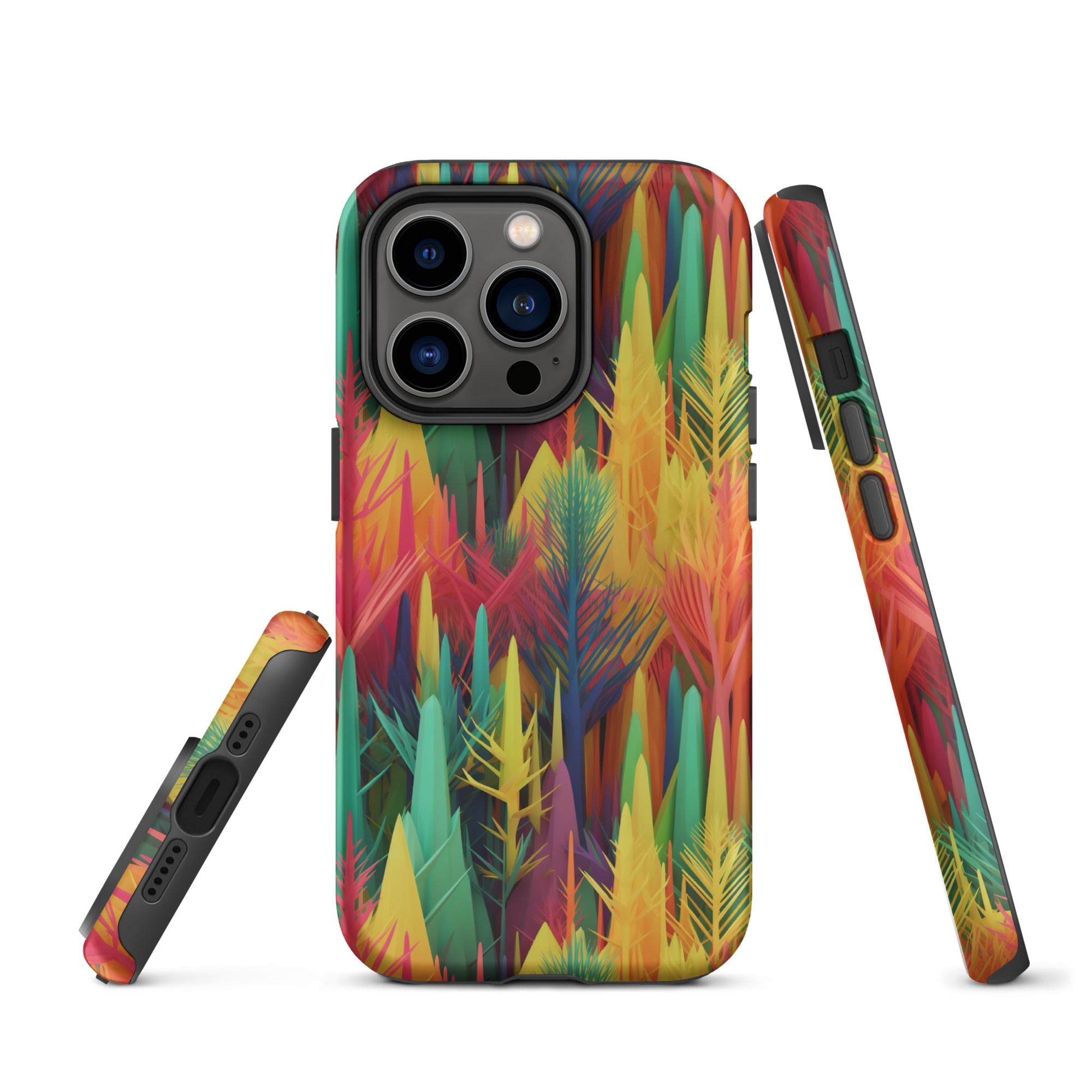 Tough Case for iPhone®- Rainbow Forest Pattern I
