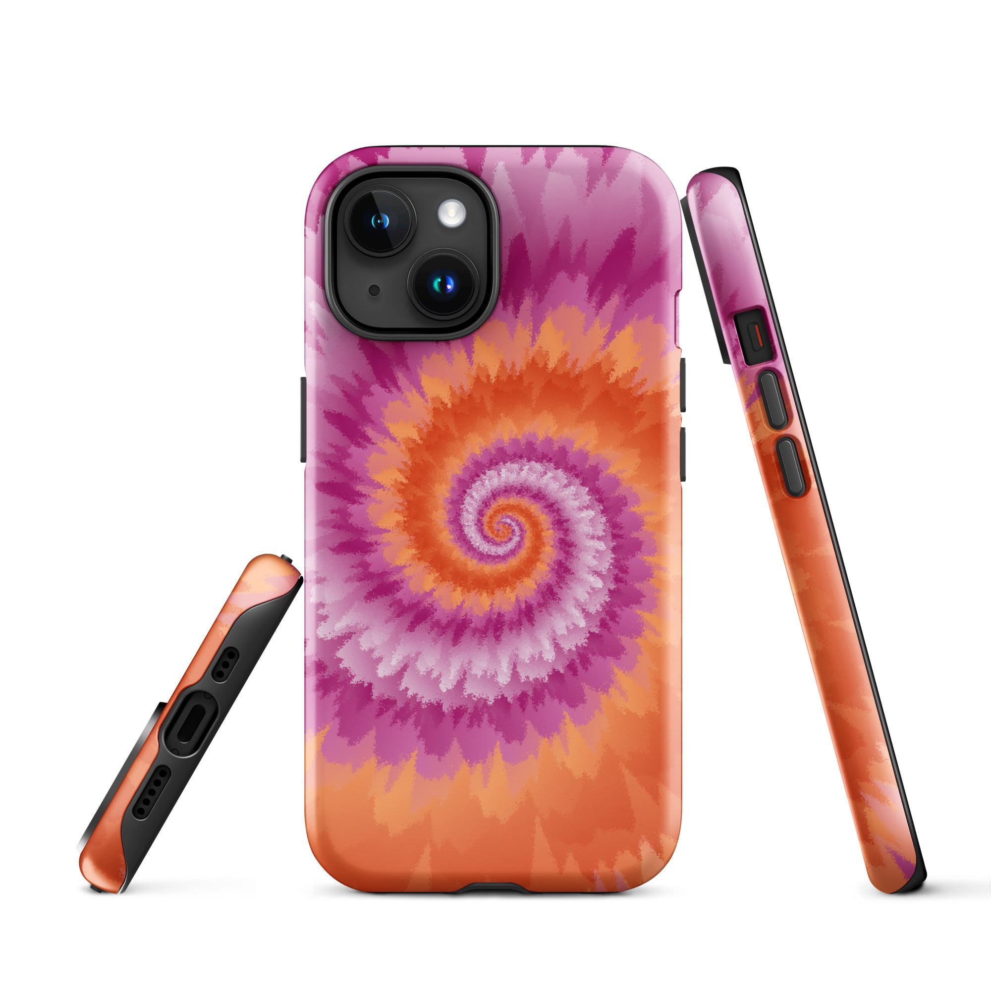 Tough Case for iPhone®-Tie Dye Spiral - Lesbian