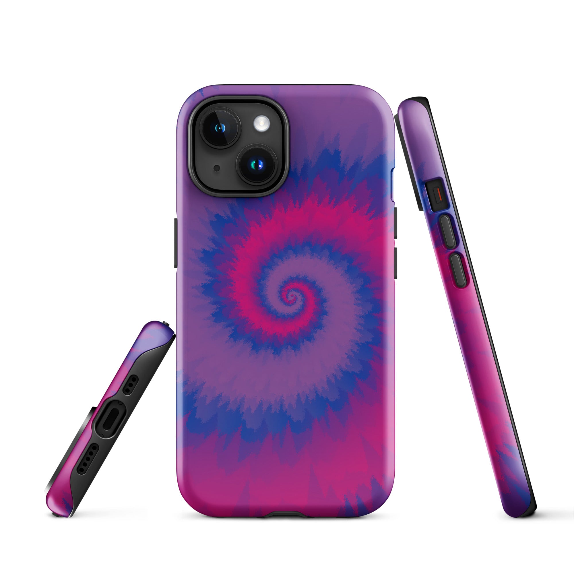Tough Case for iPhone®-Tie Dye Spiral - Bisexual