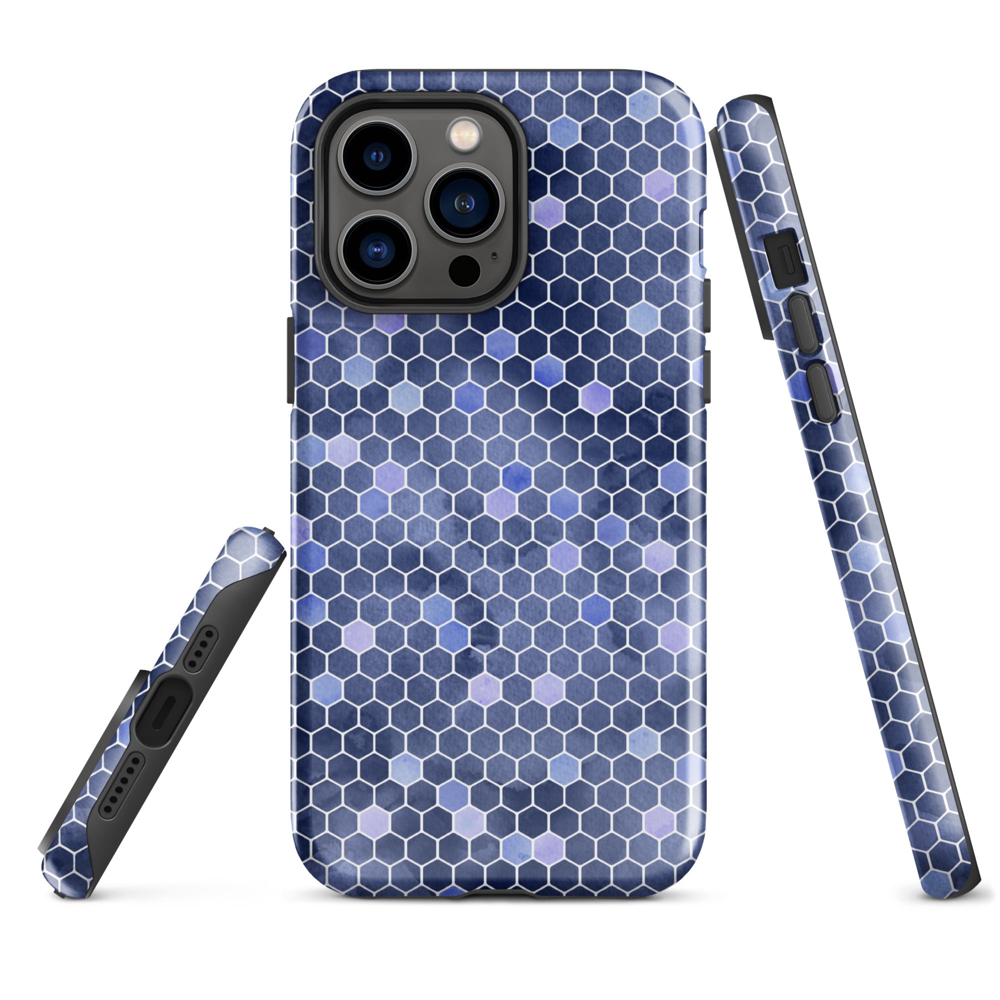 Tough Case for iPhone®- Honeycomb Blue
