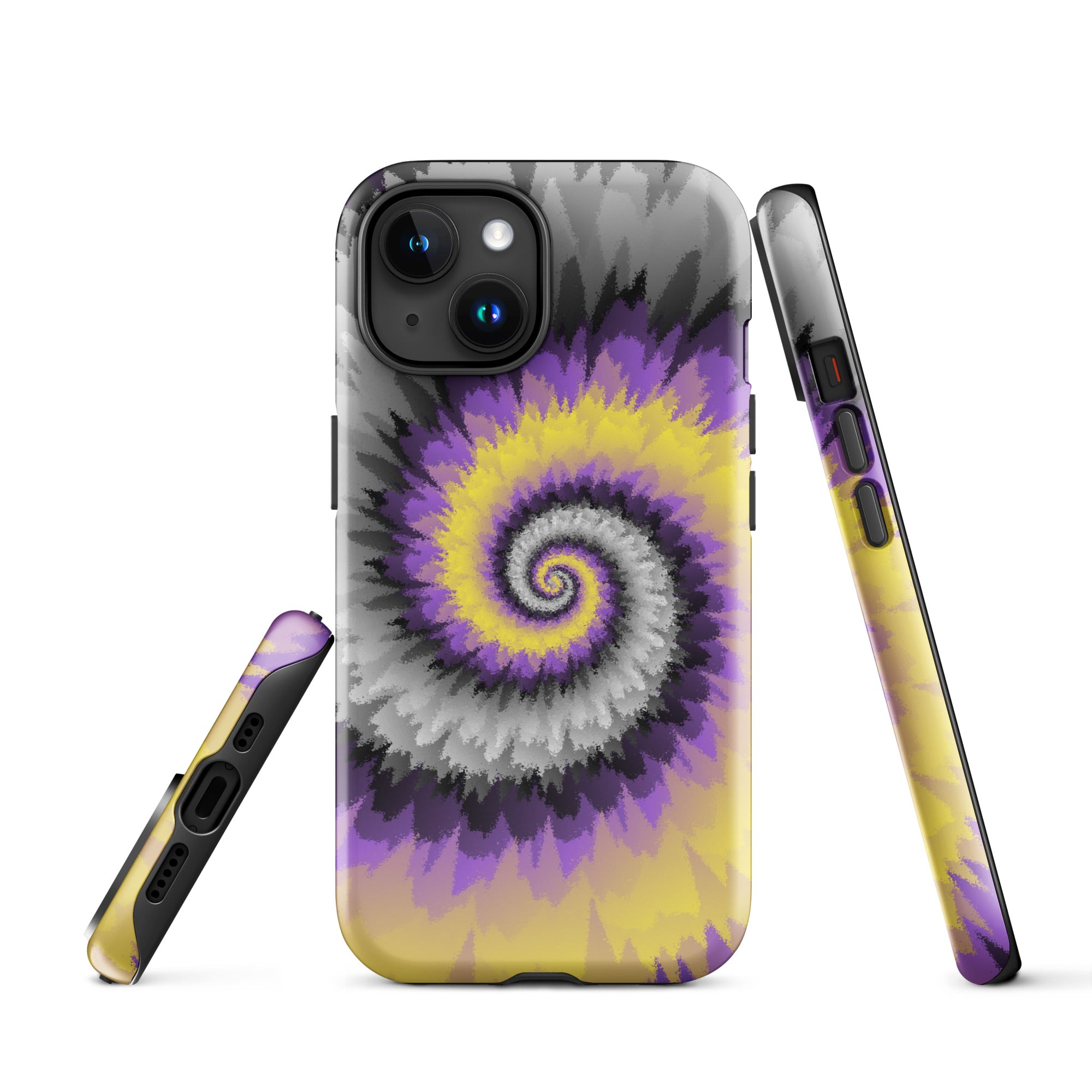 Tough Case for iPhone®-Tie Dye Spiral - Nonbinary