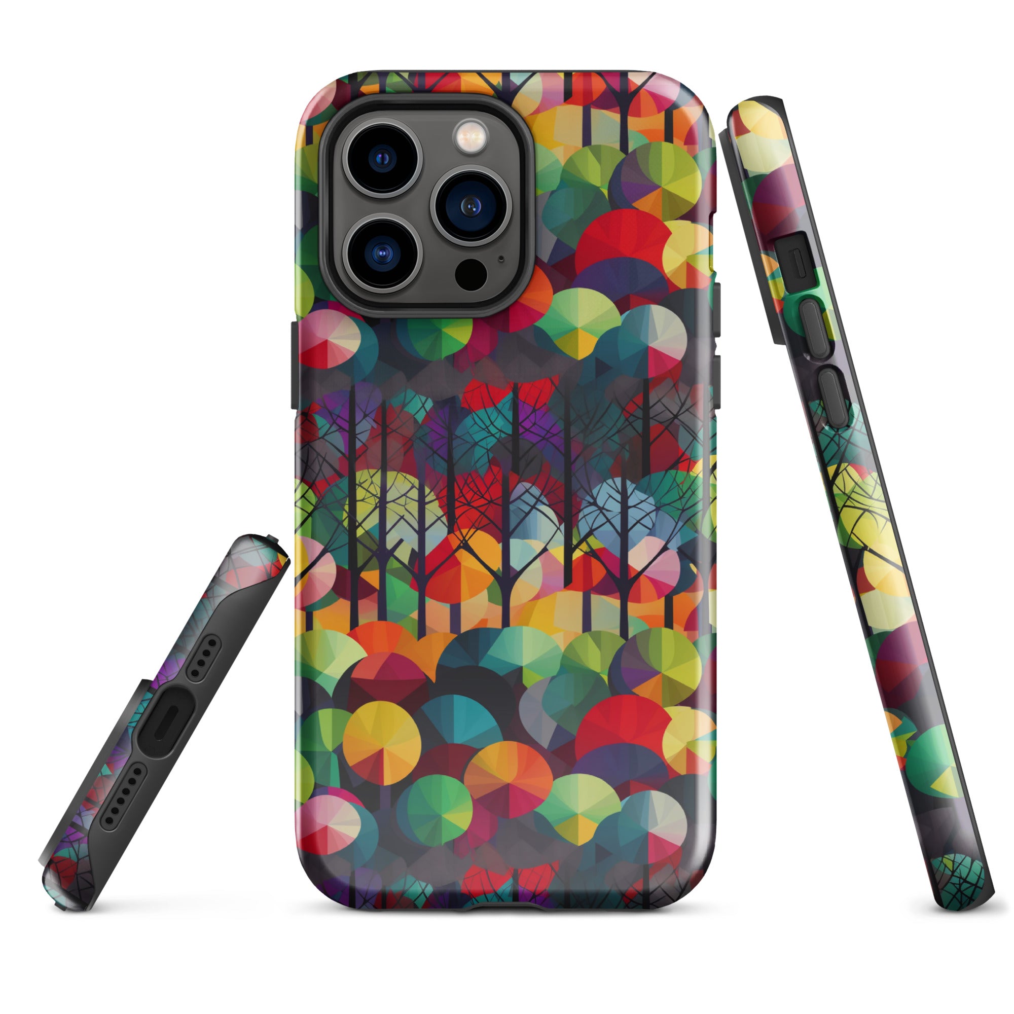 Tough Case for iPhone®- Rainbow Forest Pattern III