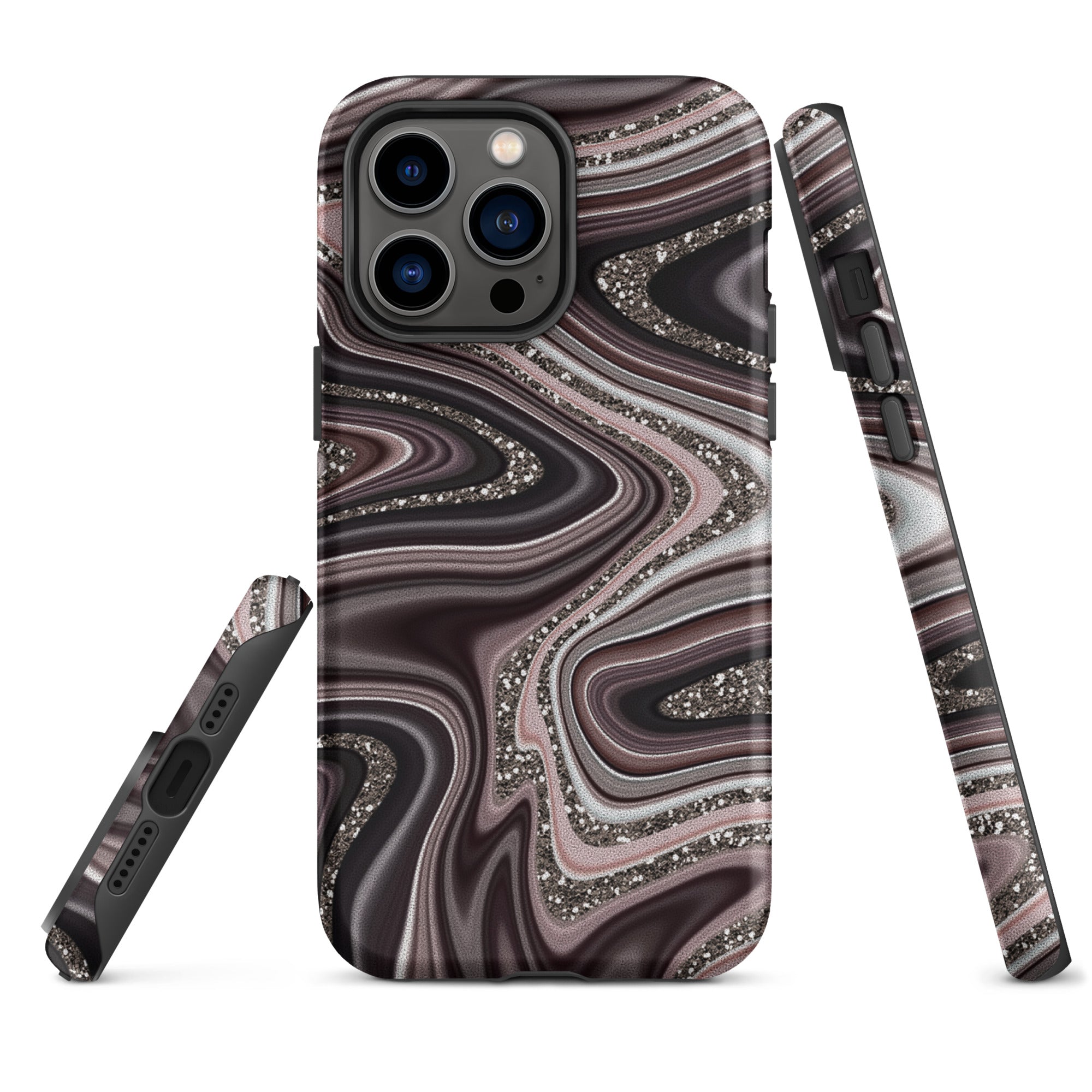 Tough Case for iPhone®- Abstract Leather