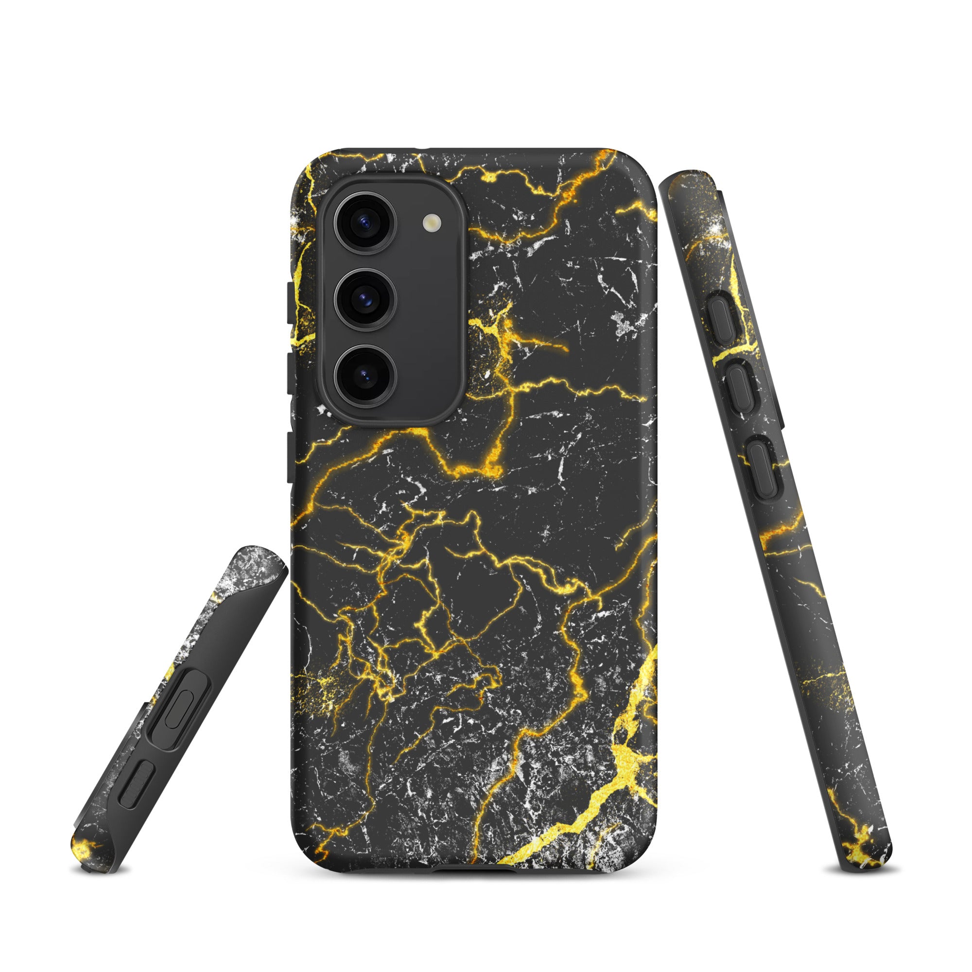 Tough case for Samsung®- Marble Black and Gold