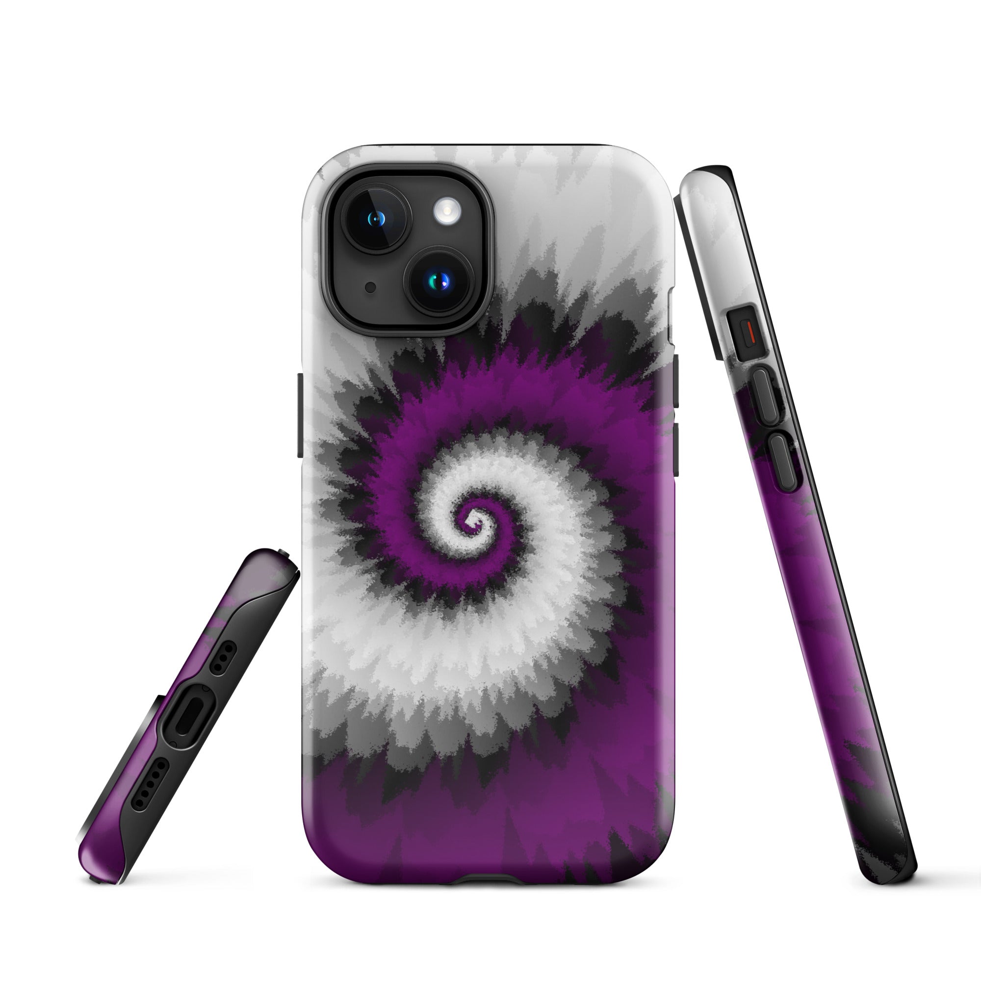 Tough Case for iPhone®-Tie Dye Spiral - Asexual