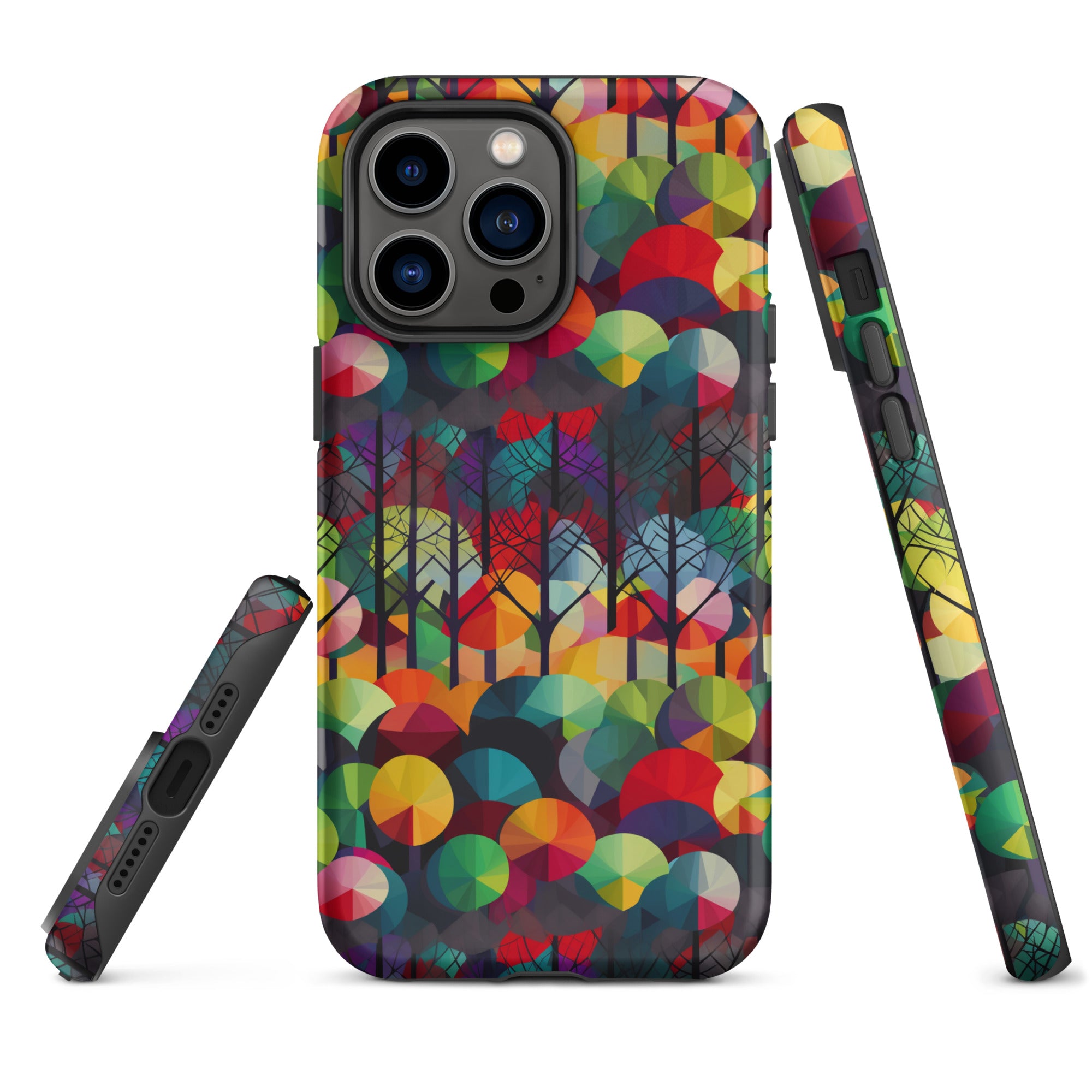 Tough Case for iPhone®- Rainbow Forest Pattern III
