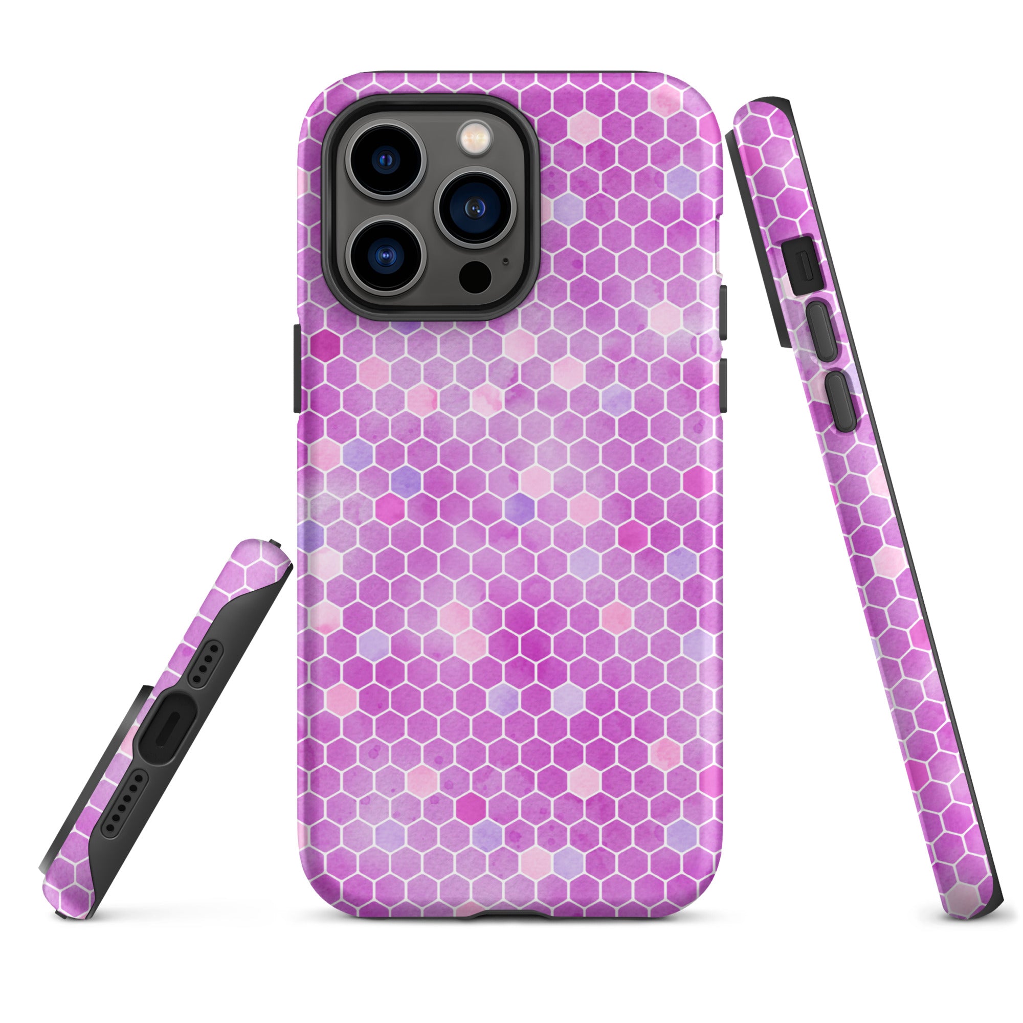 Tough Case for iPhone®- Honeycomb Pink