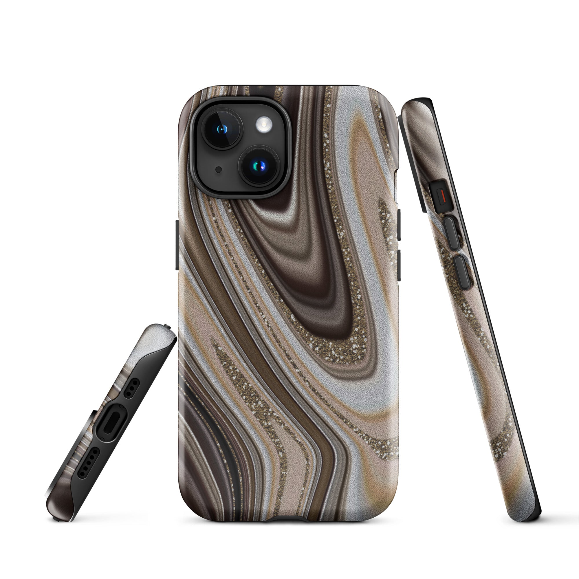 Tough Case for iPhone®- Abstract leather