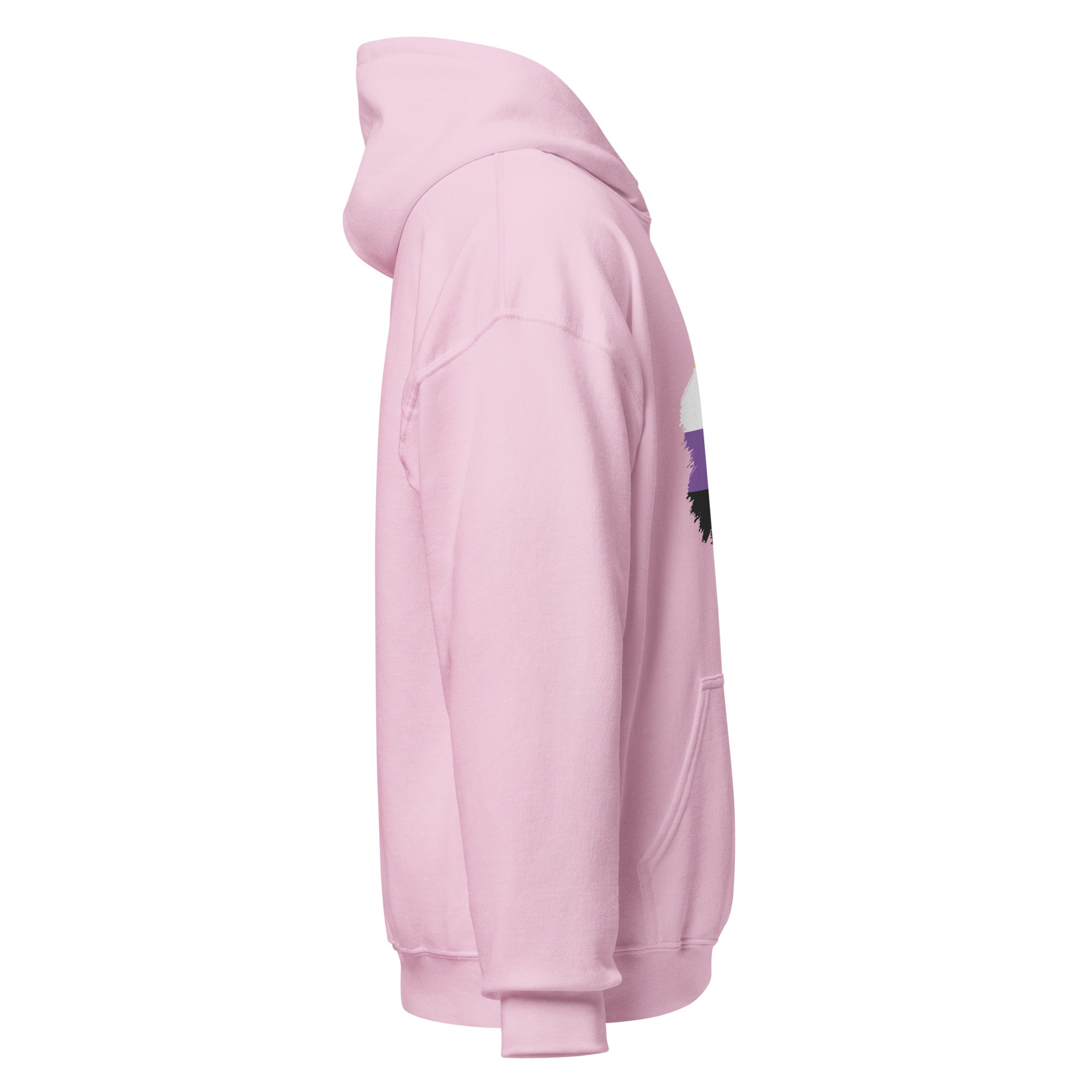 Unisex Hoodie-Non Binary Grunge Flag