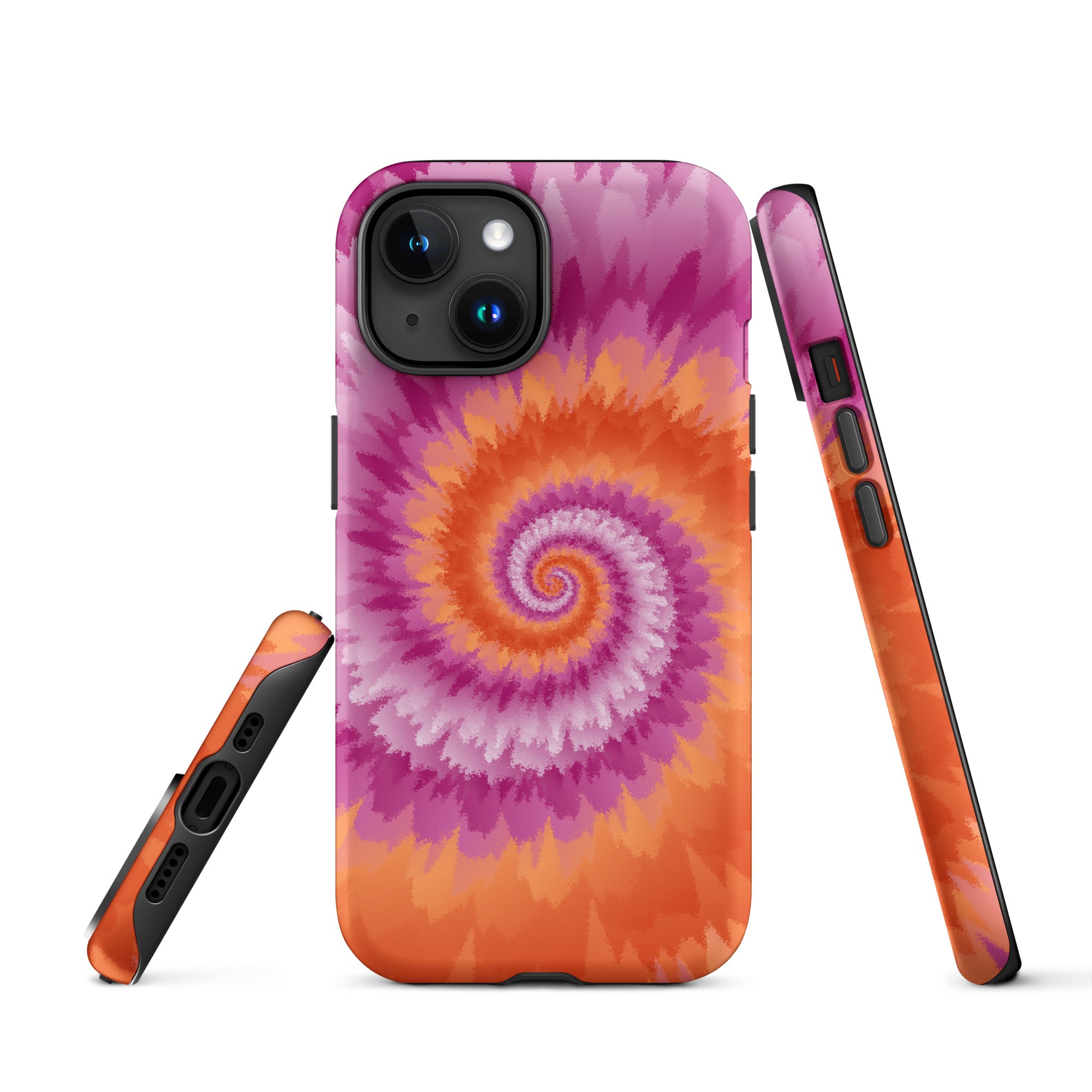 Tough Case for iPhone®-Tie Dye Spiral - Lesbian
