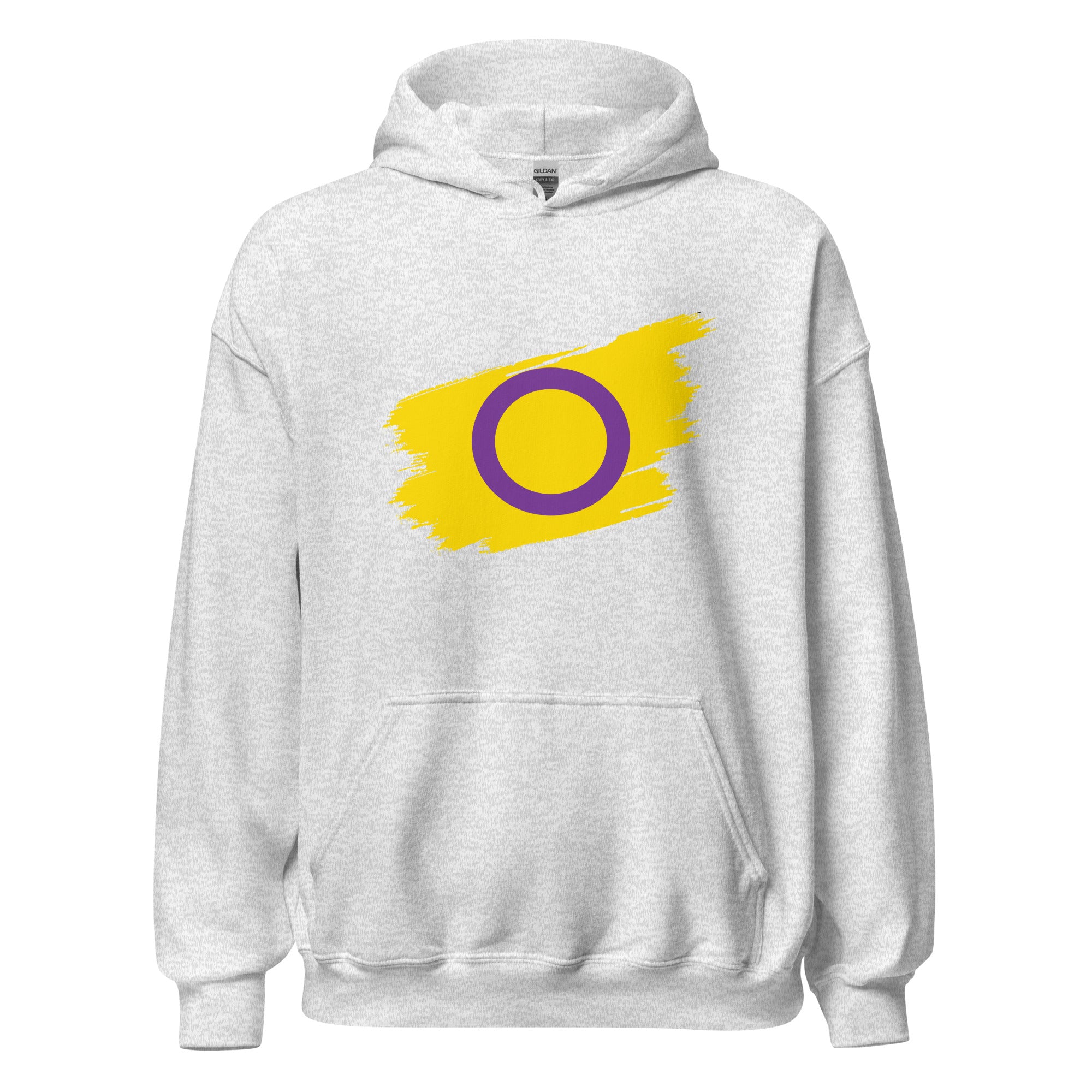 Unisex Hoodie-Intersex Grunge Flag