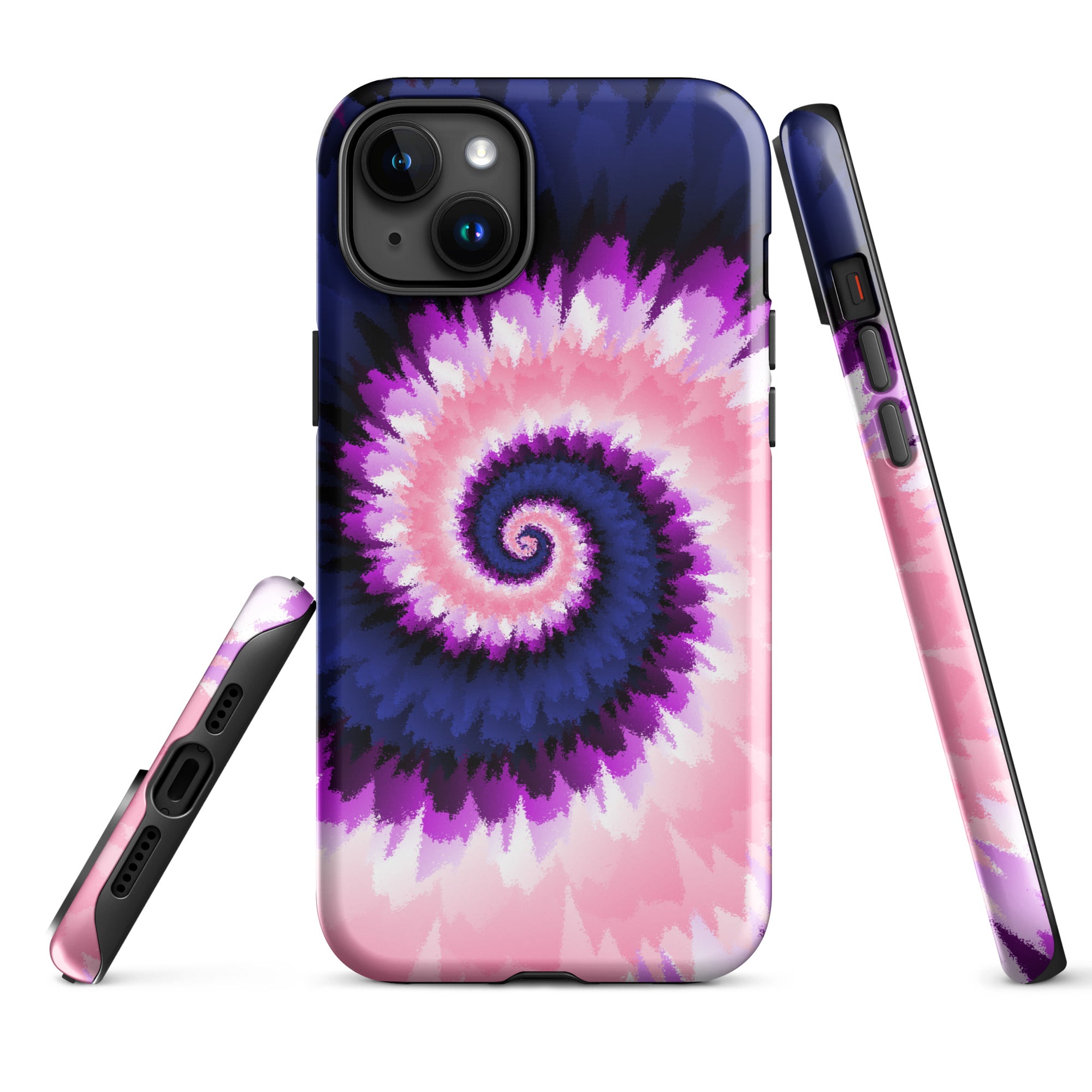 Tough Case for iPhone®-Tie Dye Spiral - Genderfluid