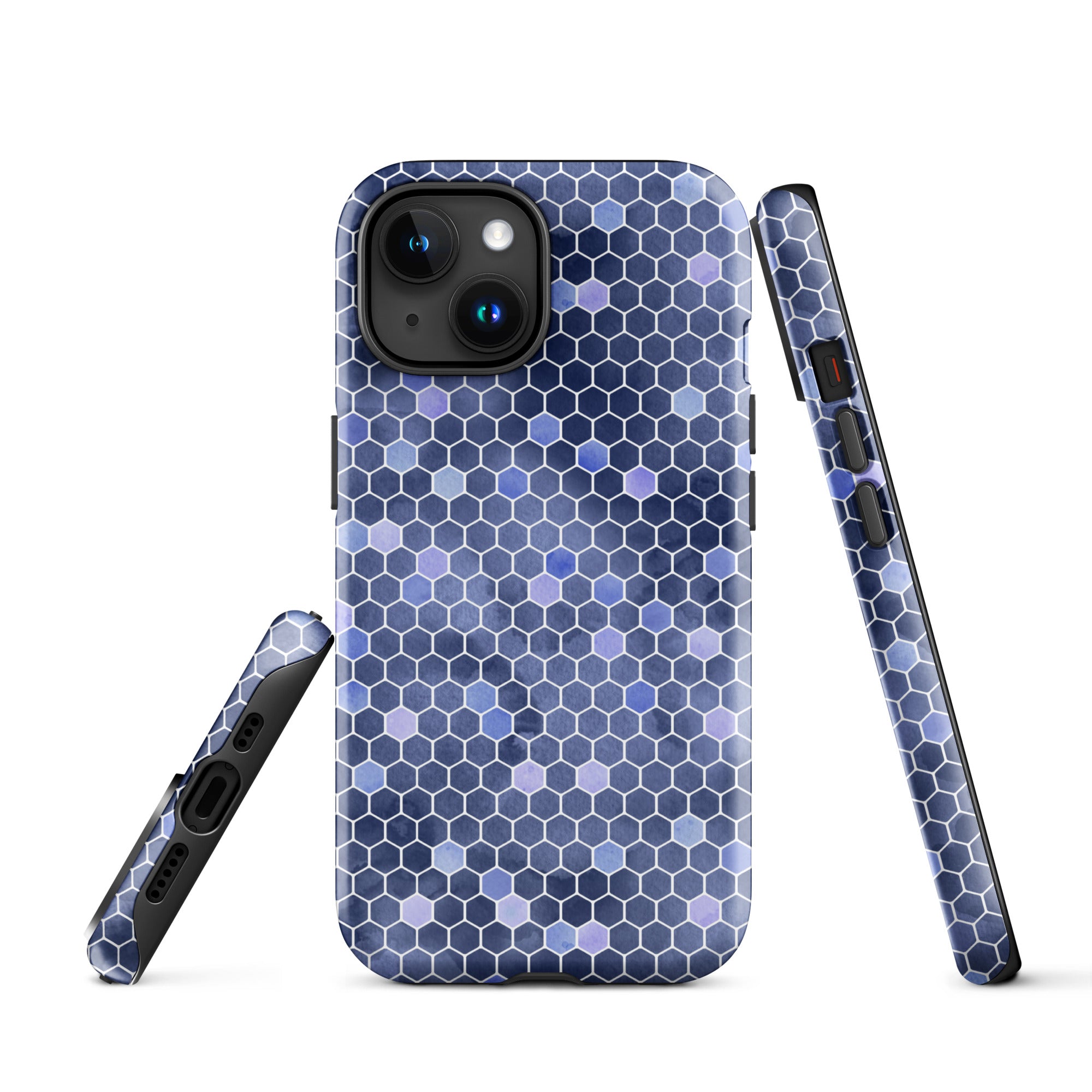 Tough Case for iPhone®- Honeycomb Blue