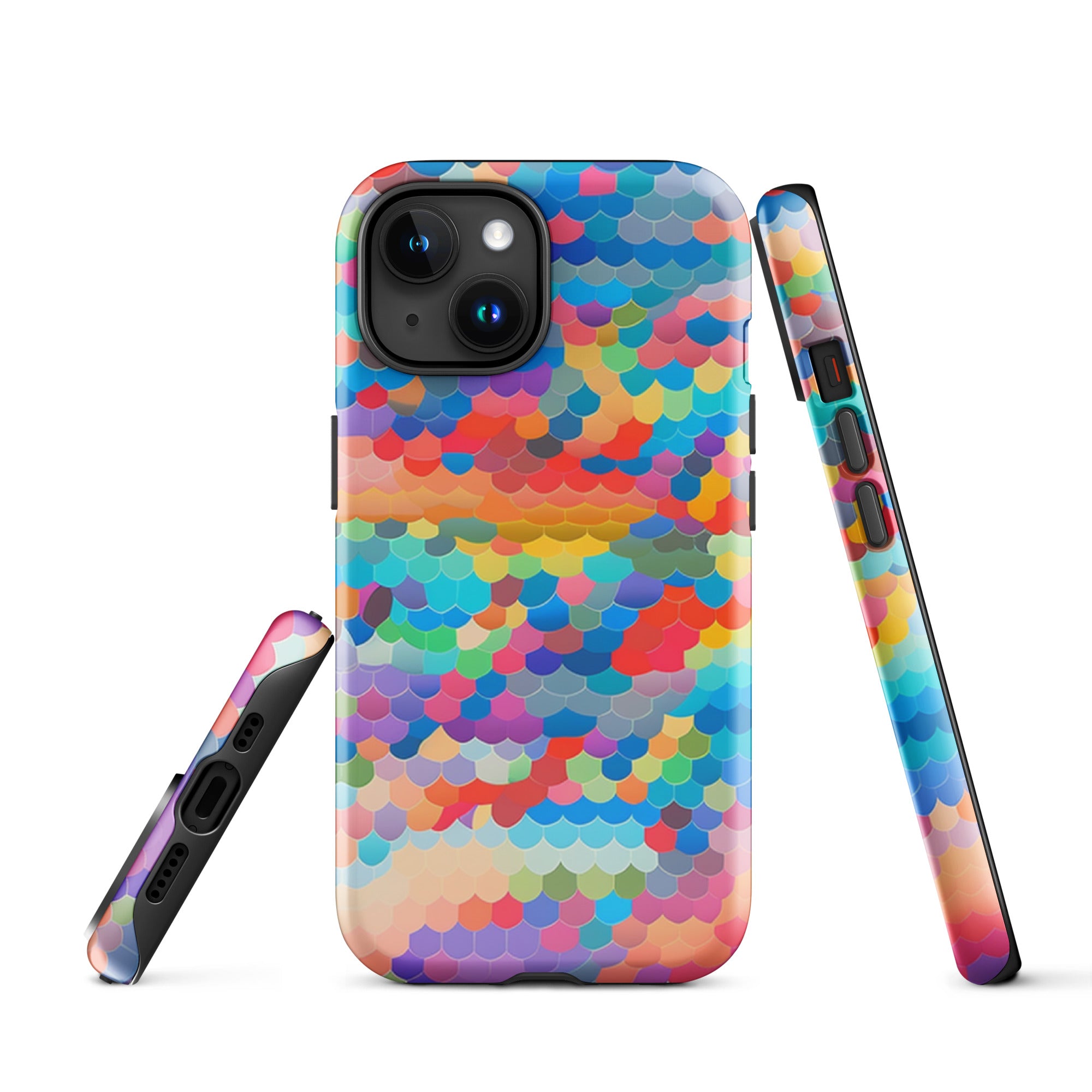 Tough Case for iPhone®- Rainbow Cloud Pattern III