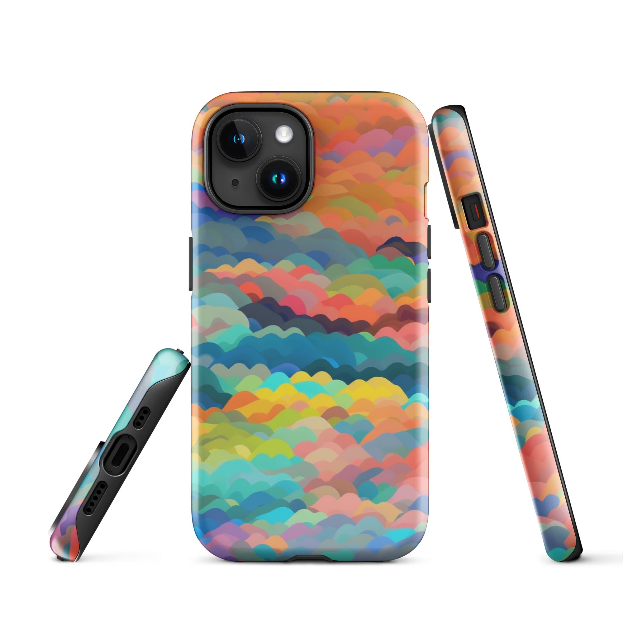Tough Case for iPhone®- Rainbow Cloud Pattern I