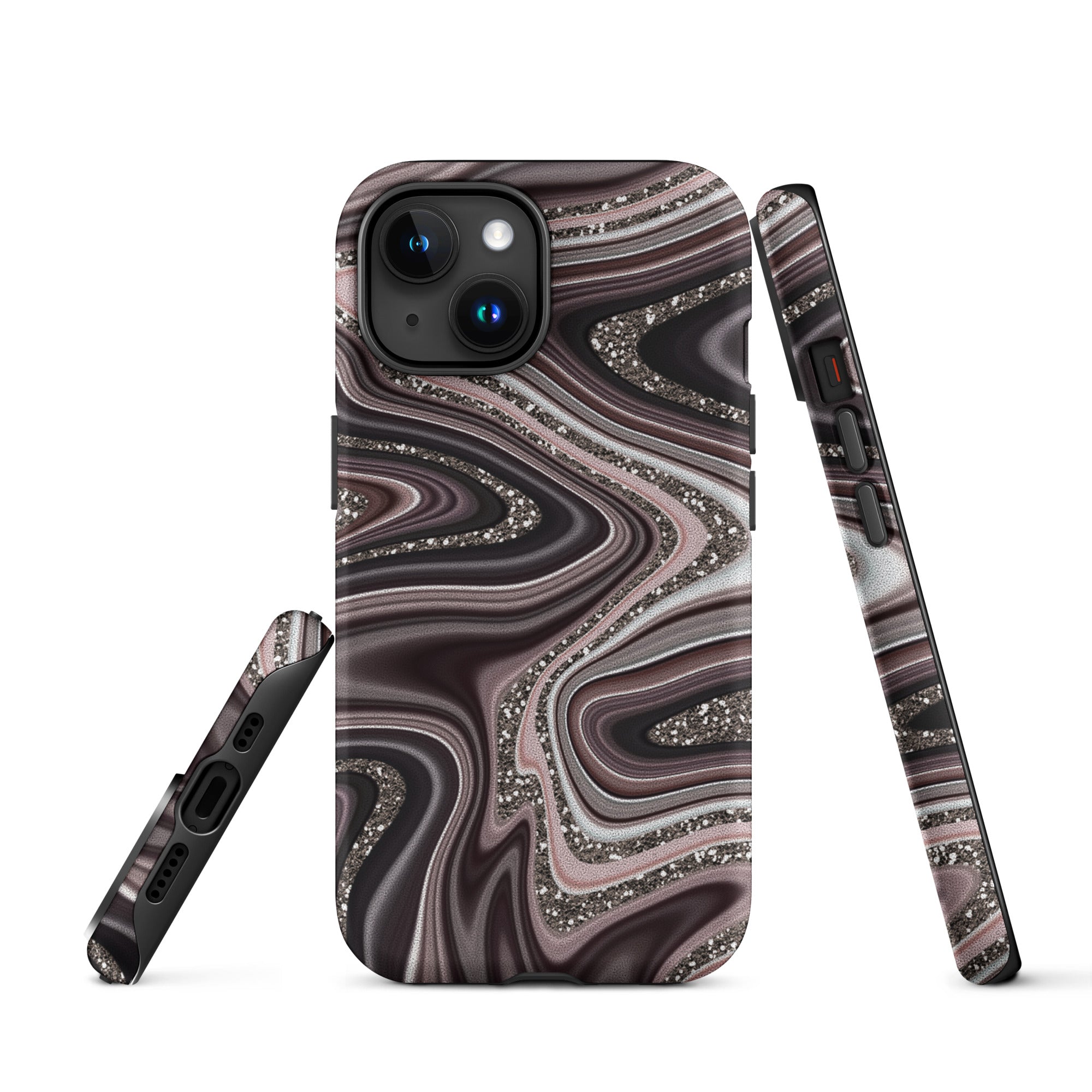 Tough Case for iPhone®- Abstract Leather