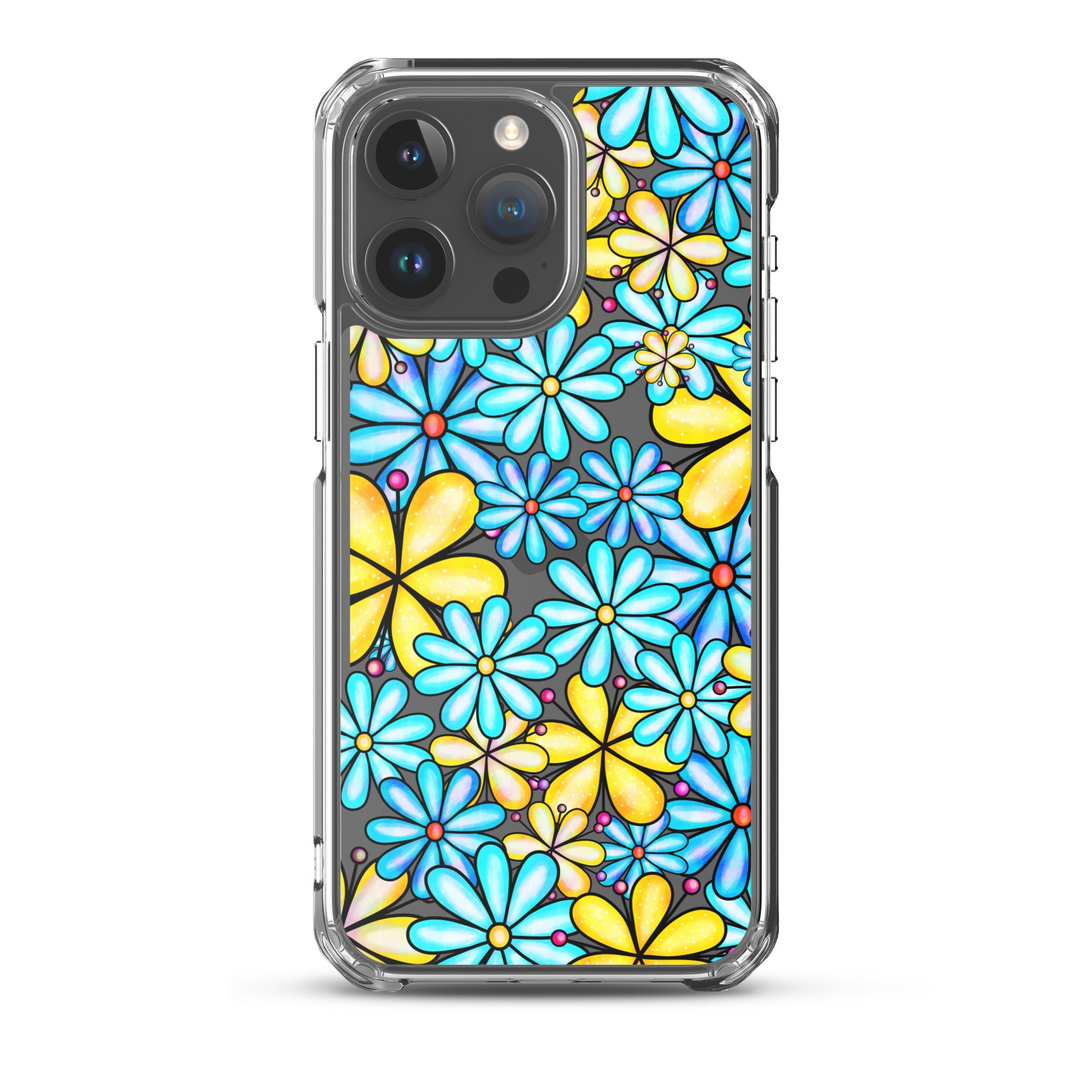 Clear Case for iPhone®- Floral Doodle Design I