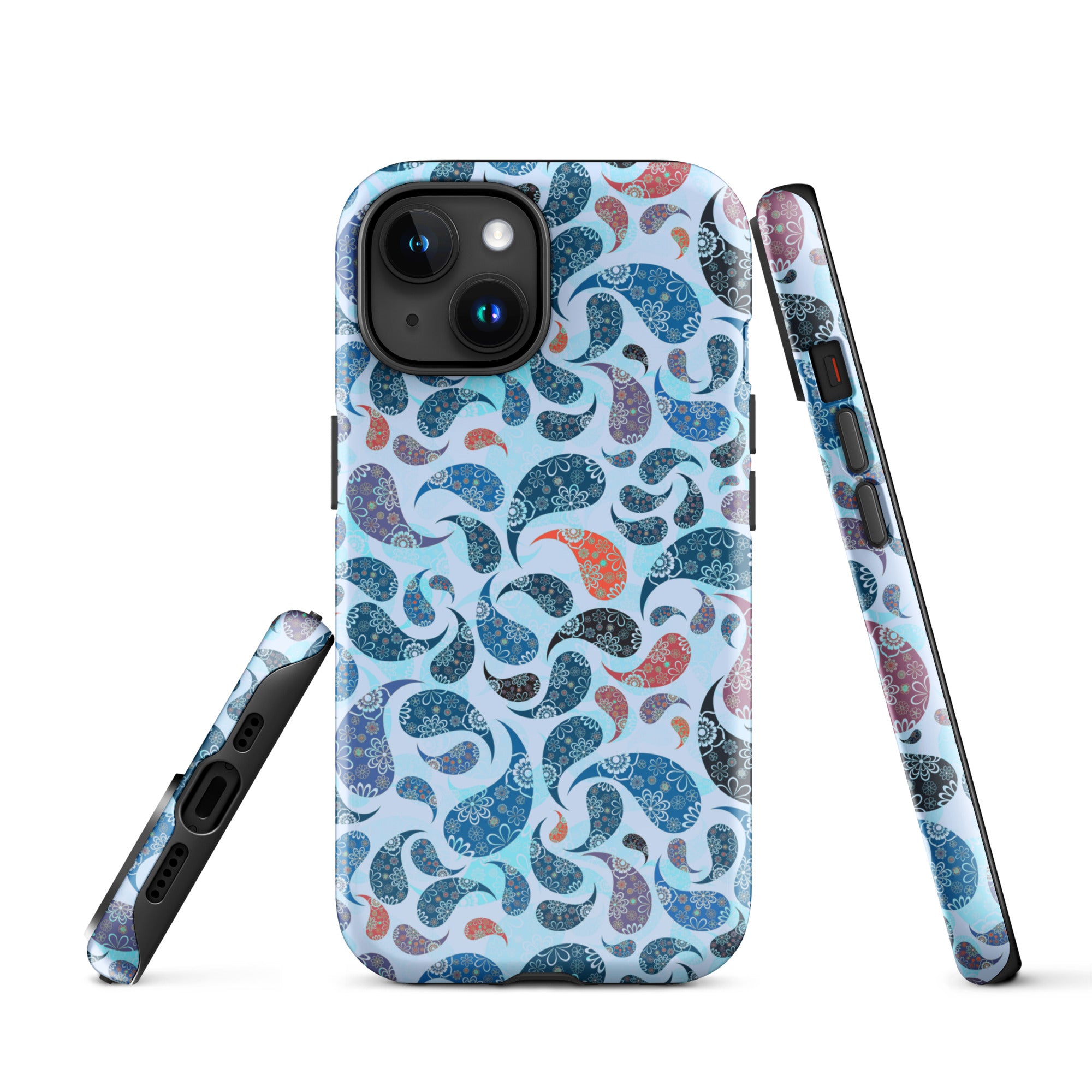 Tough Case for iPhone®- Paisley Blue