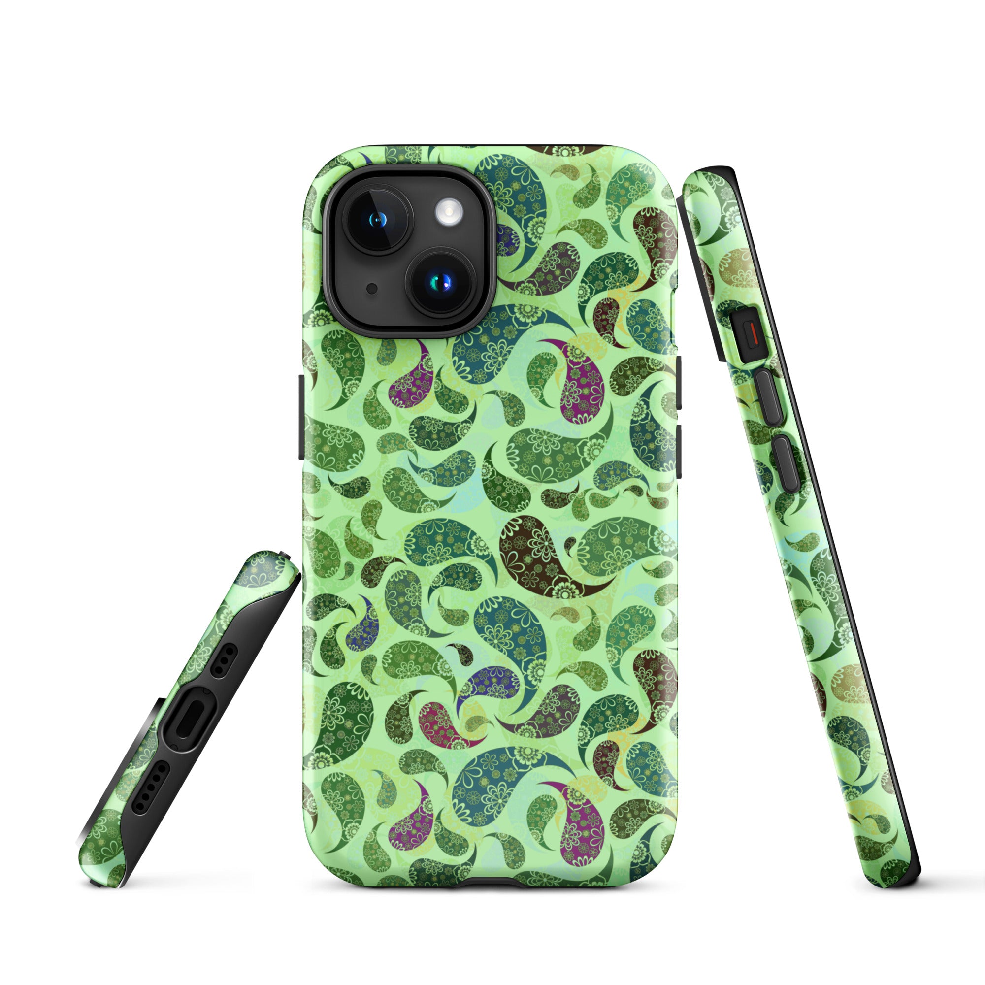 Tough Case for iPhone®- Paisley Green