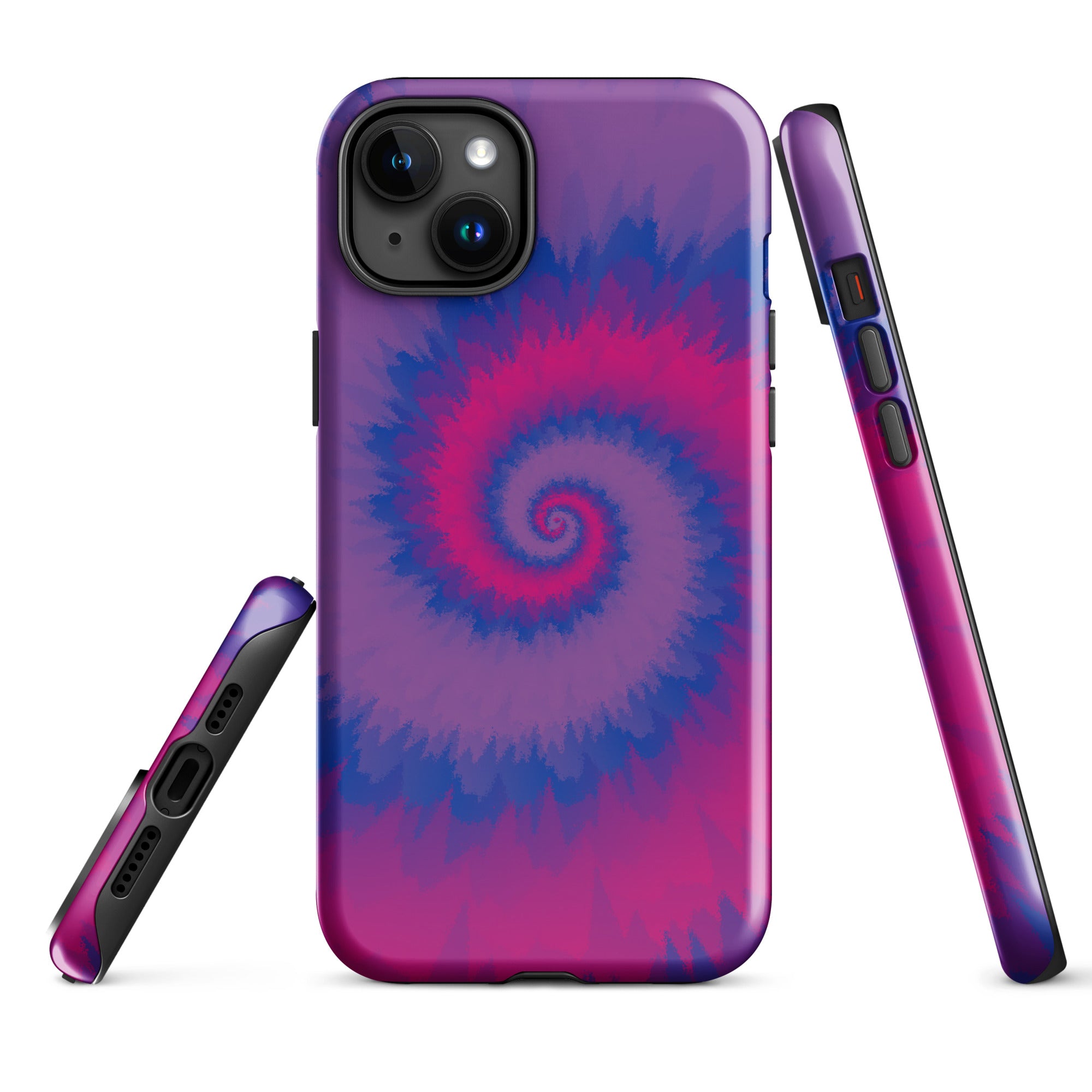 Tough Case for iPhone®-Tie Dye Spiral - Bisexual