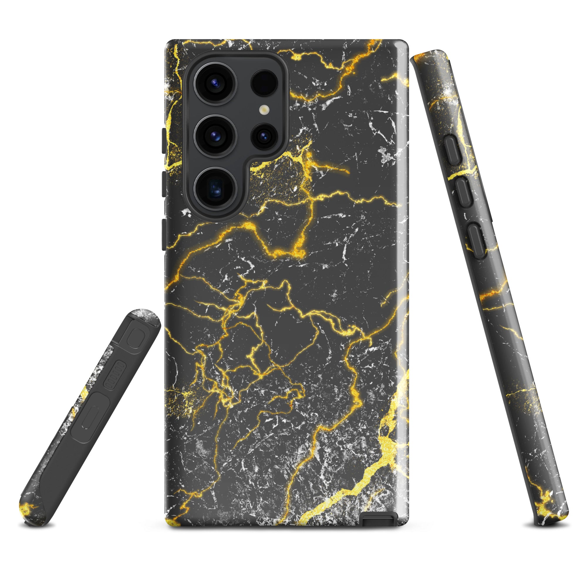Tough case for Samsung®- Marble Black and Gold