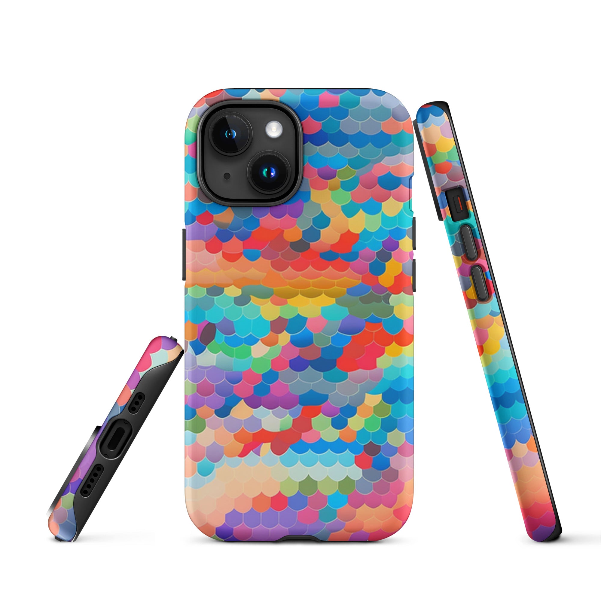 Tough Case for iPhone®- Rainbow Cloud Pattern III