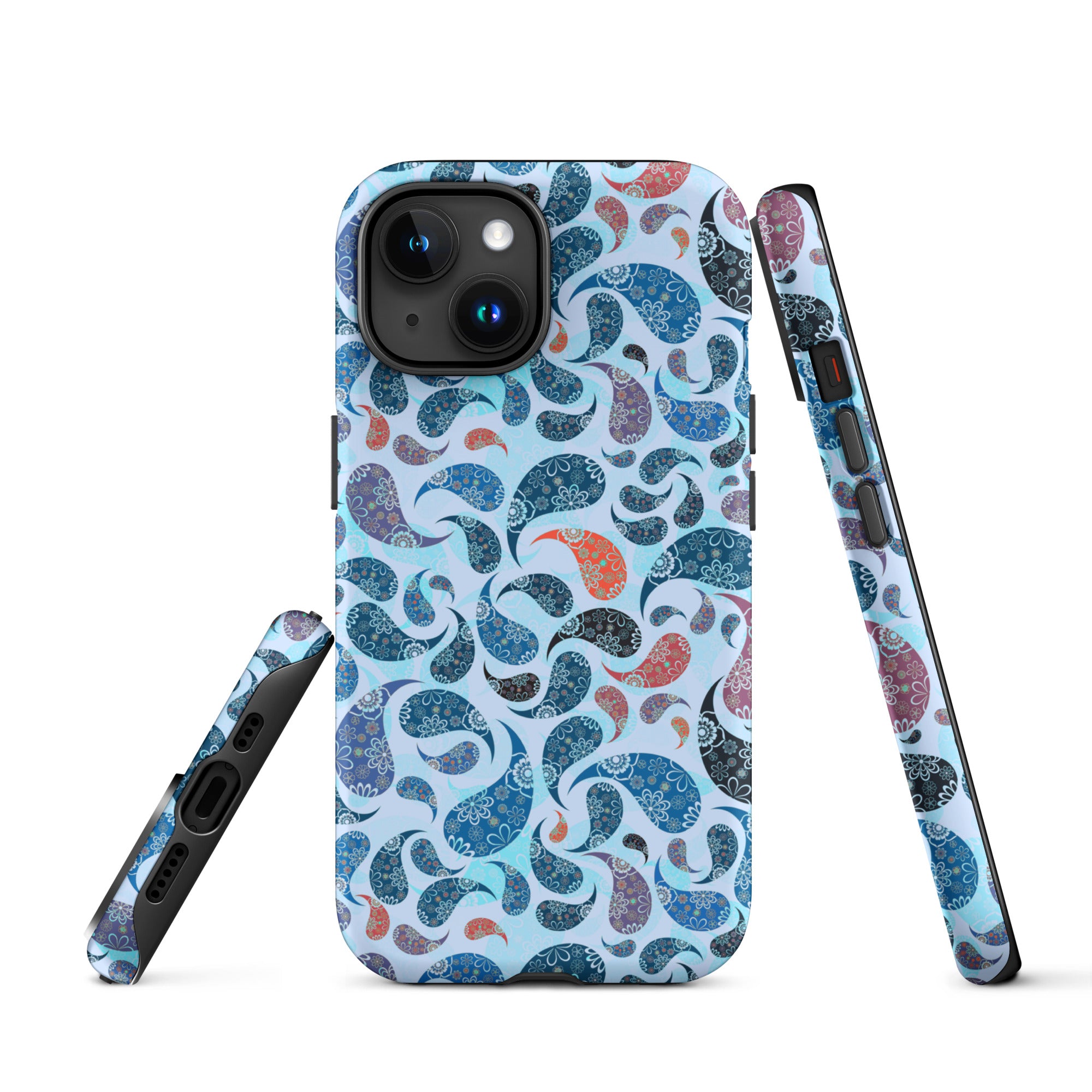 Tough Case for iPhone®- Paisley Blue