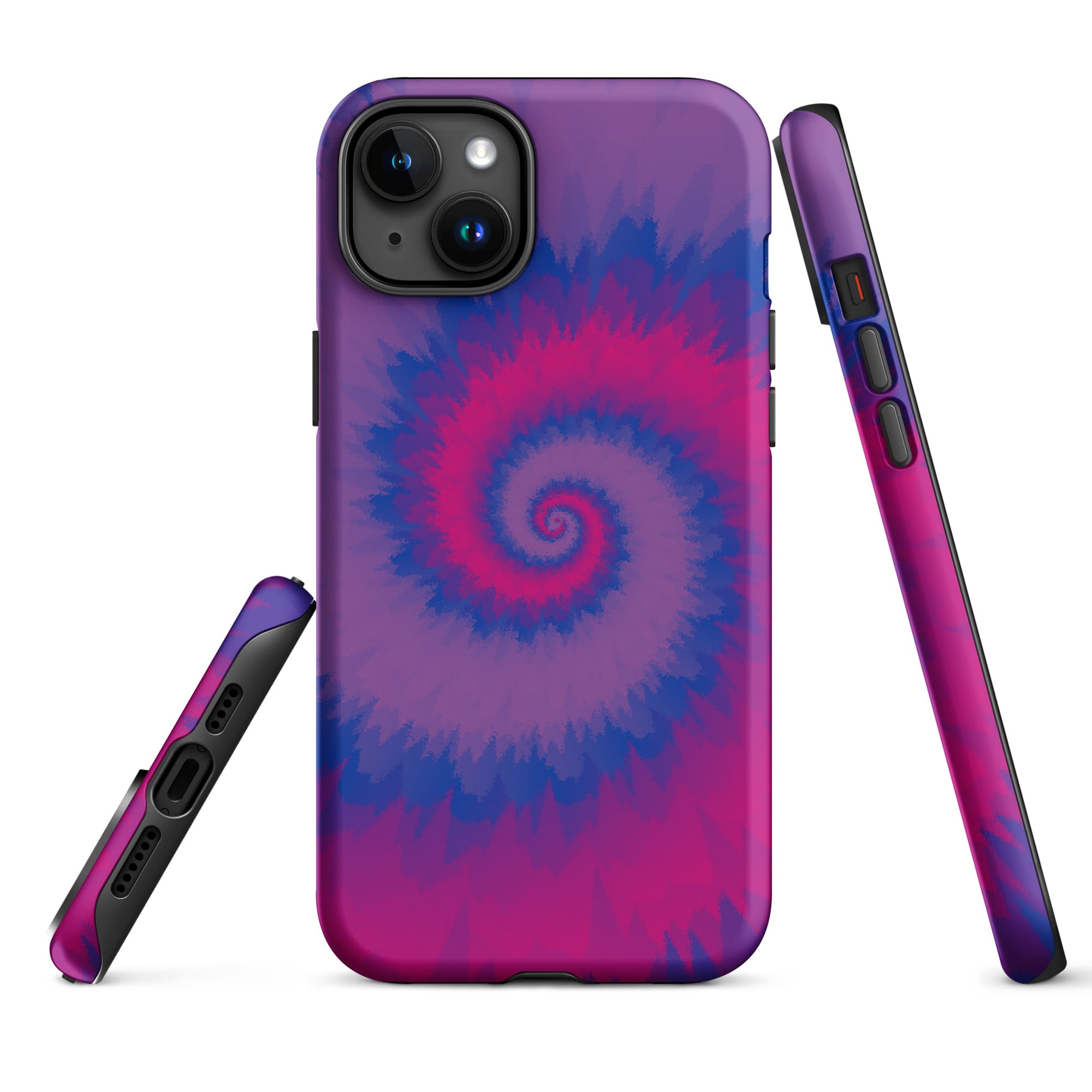 Tough Case for iPhone®-Tie Dye Spiral - Bisexual