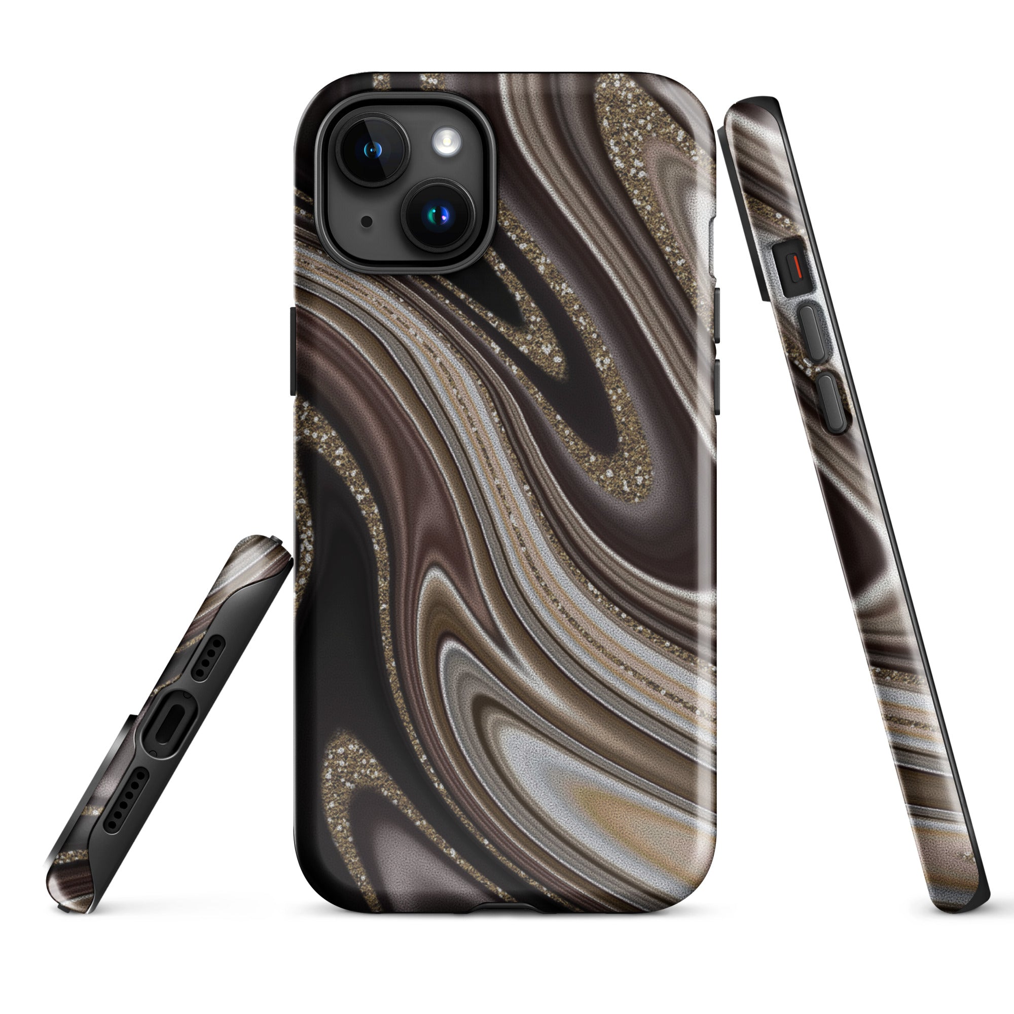 Tough Case for iPhone®- Abstract leather