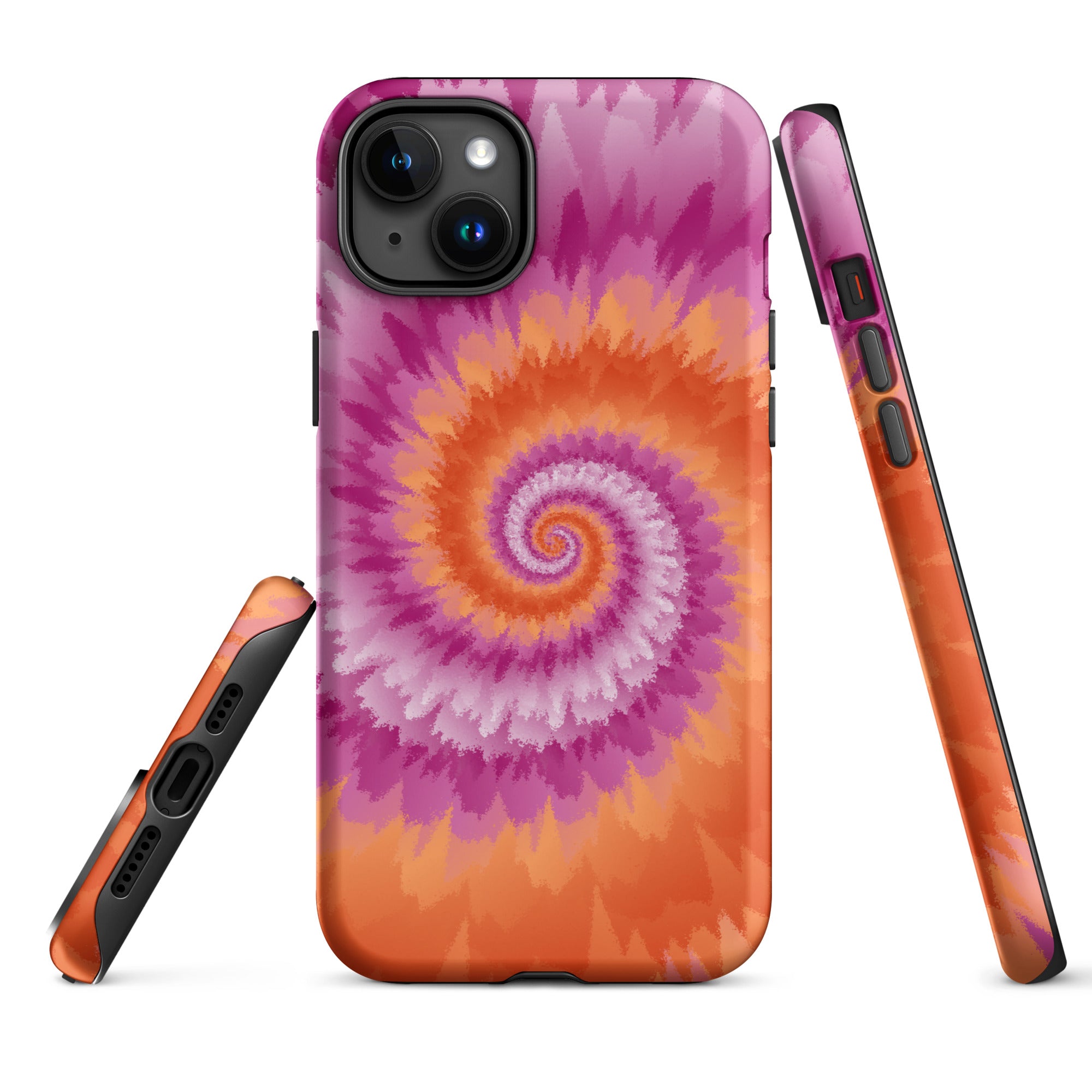 Tough Case for iPhone®-Tie Dye Spiral - Lesbian