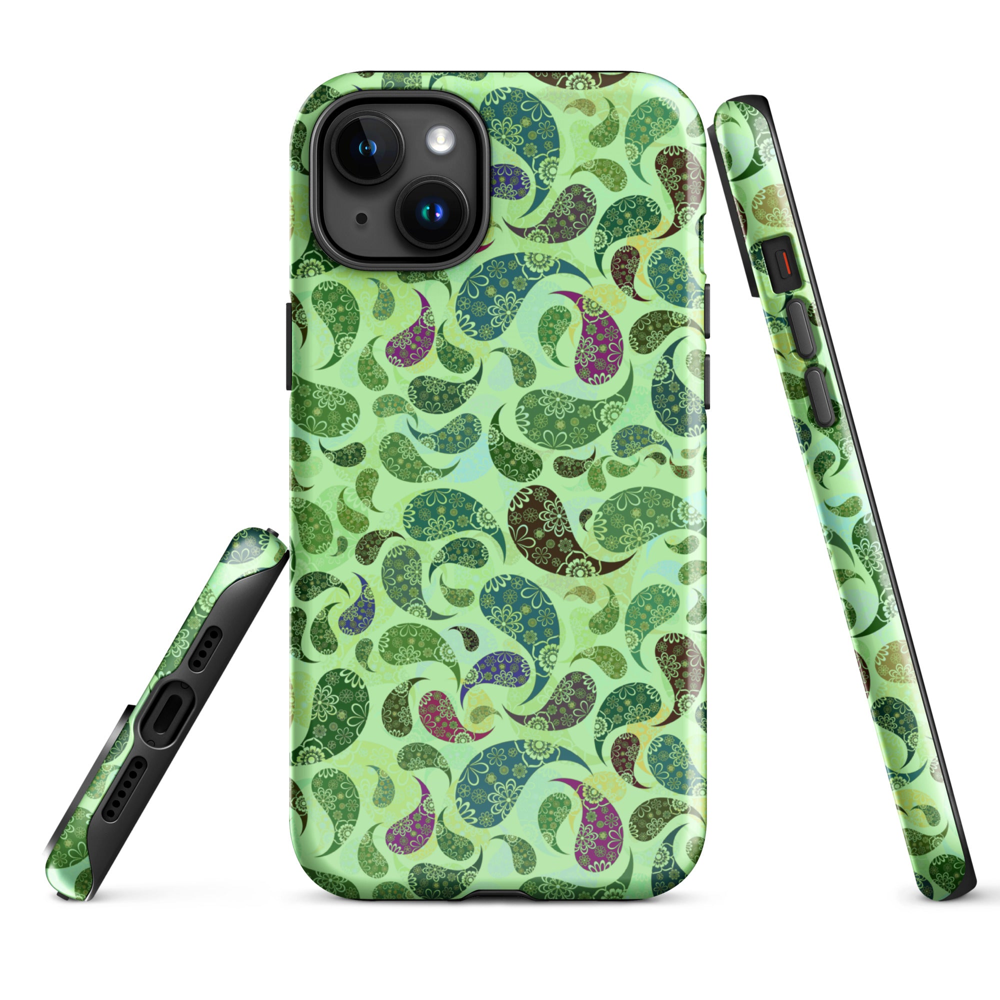 Tough Case for iPhone®- Paisley Green