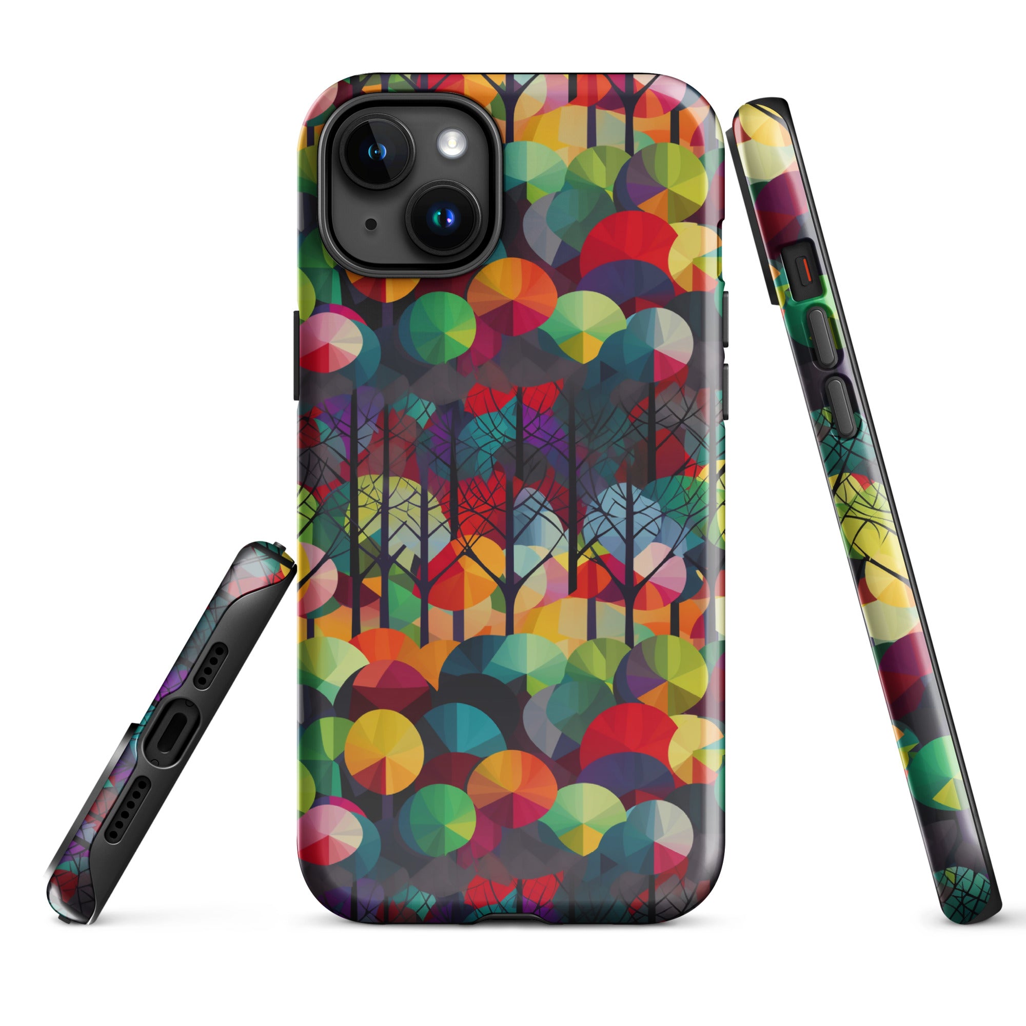 Tough Case for iPhone®- Rainbow Forest Pattern III