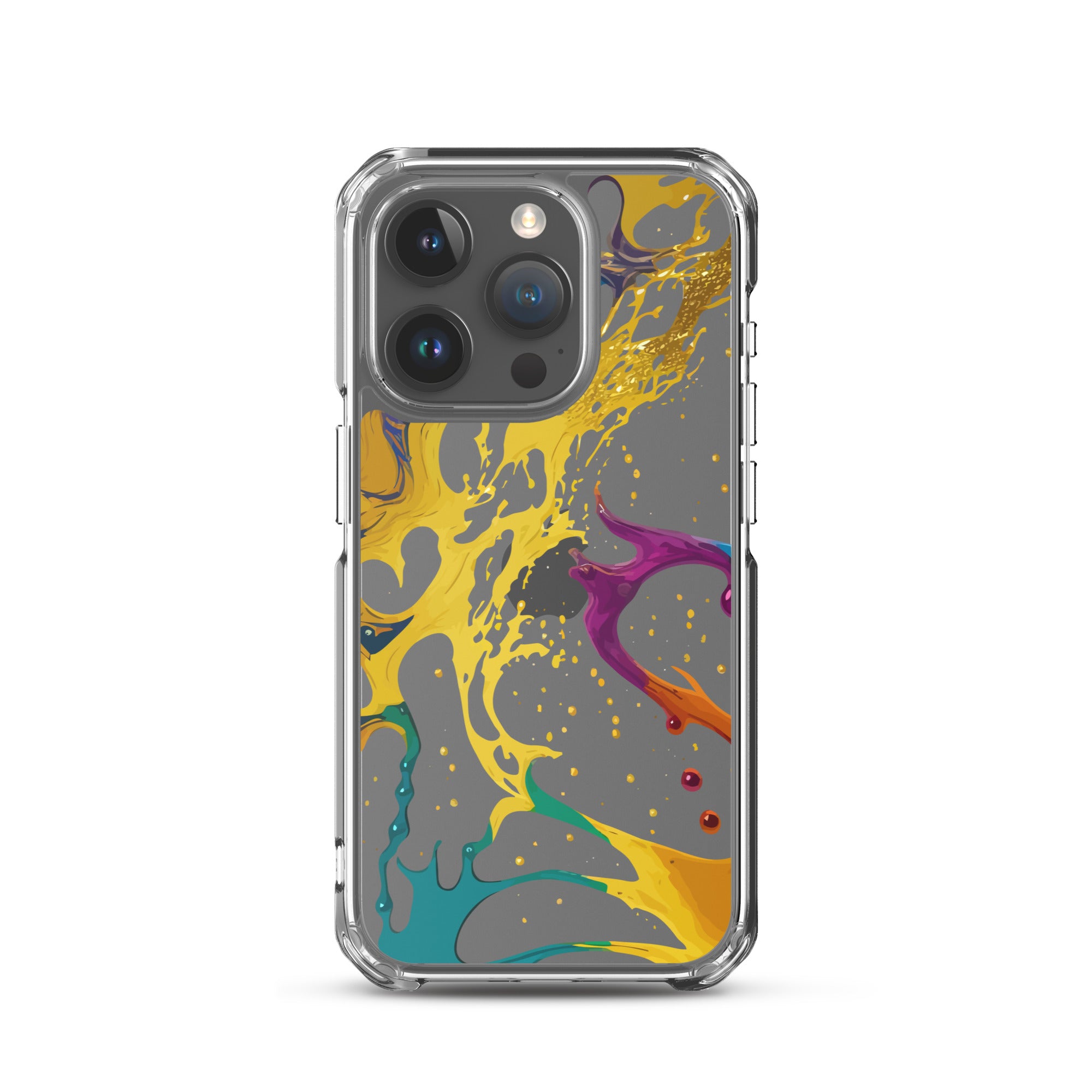 Clear Case for iPhone®-Alchohol Ink Design III