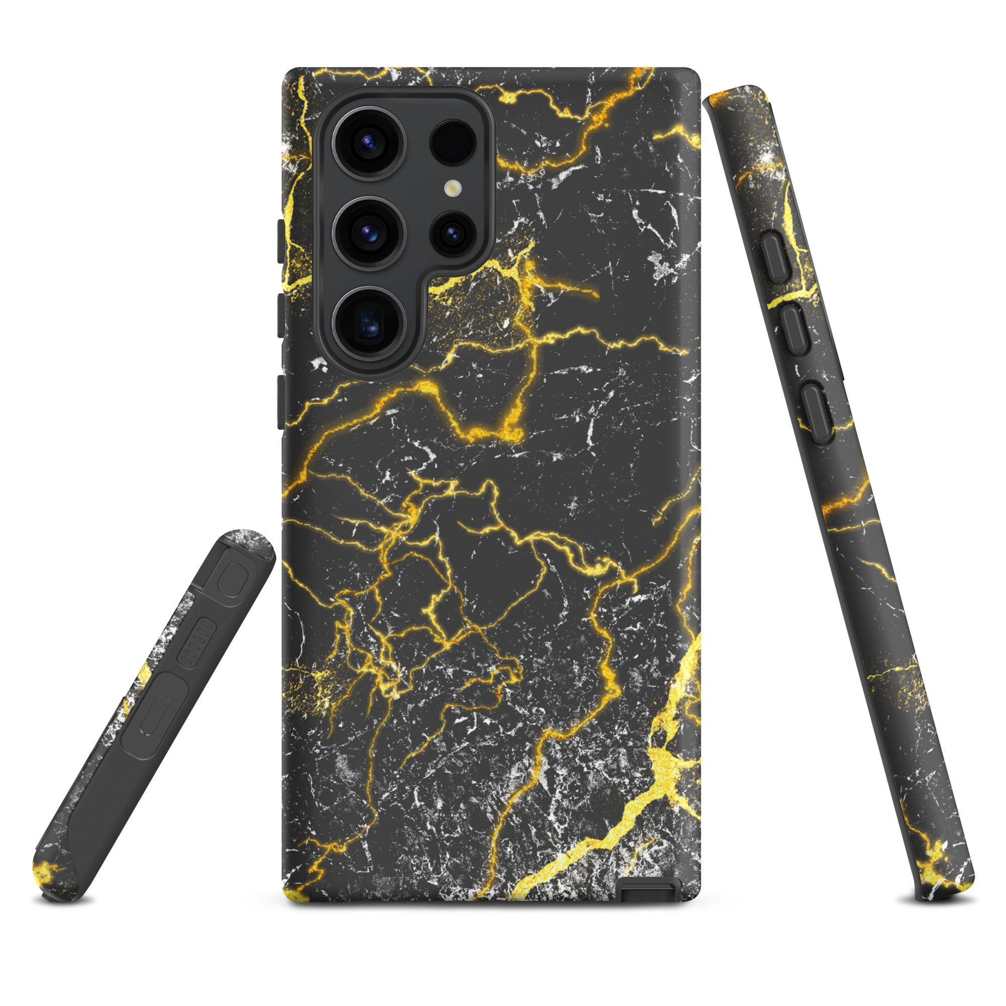 Tough case for Samsung®- Marble Black and Gold