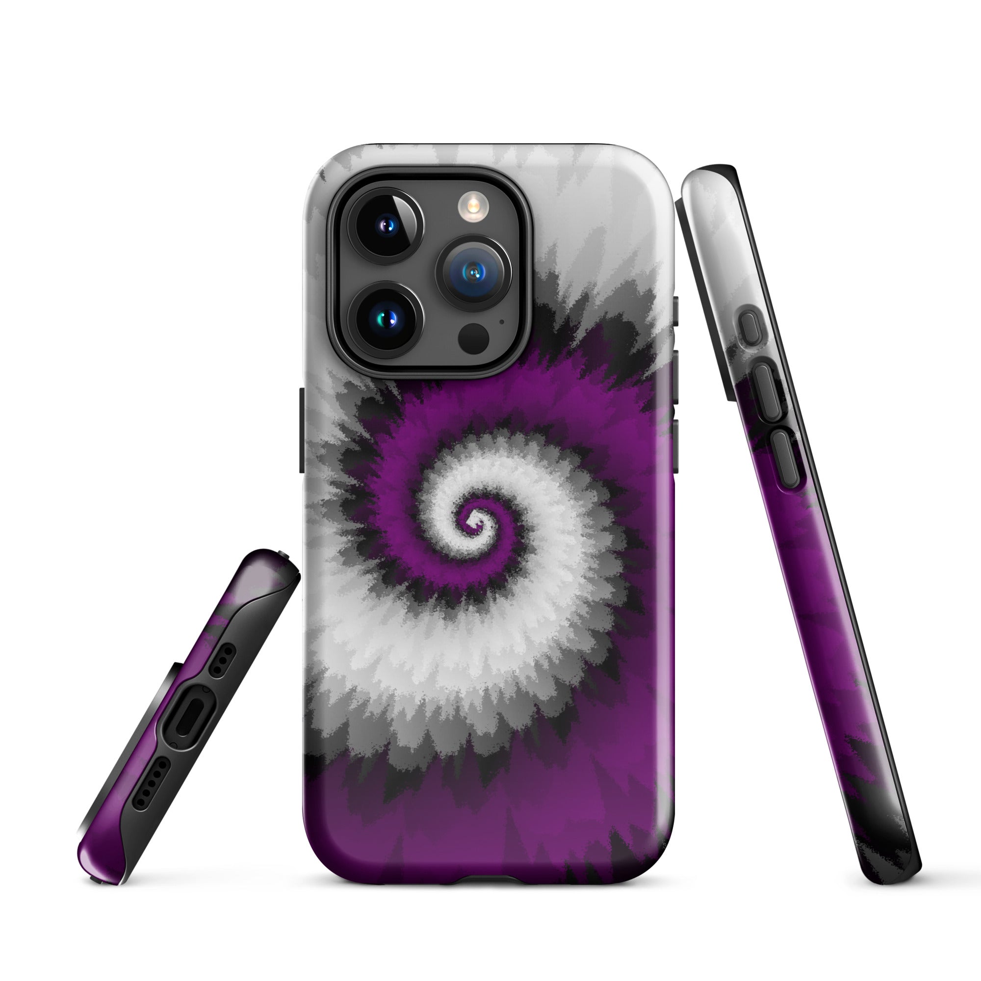 Tough Case for iPhone®-Tie Dye Spiral - Asexual
