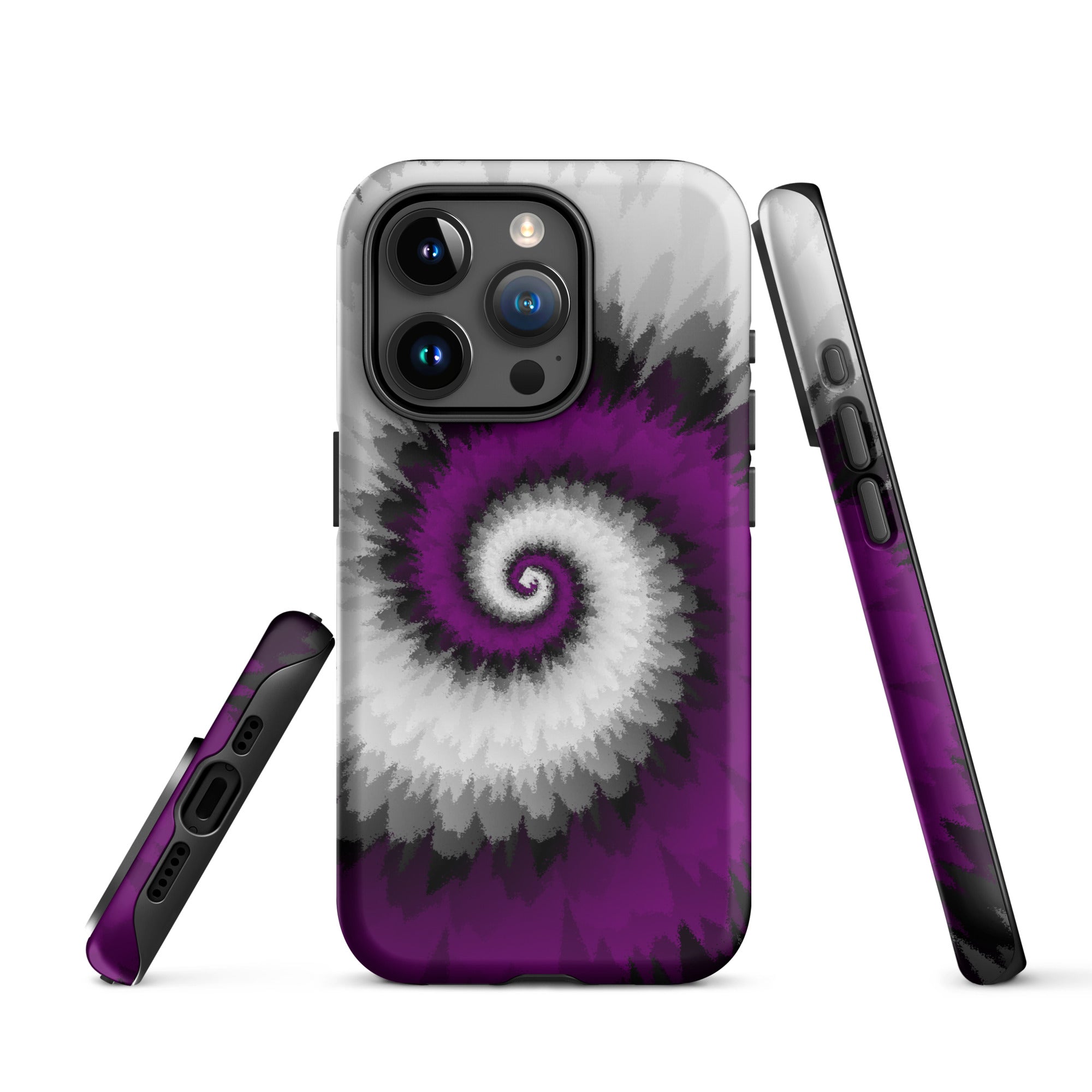 Tough Case for iPhone®-Tie Dye Spiral - Asexual