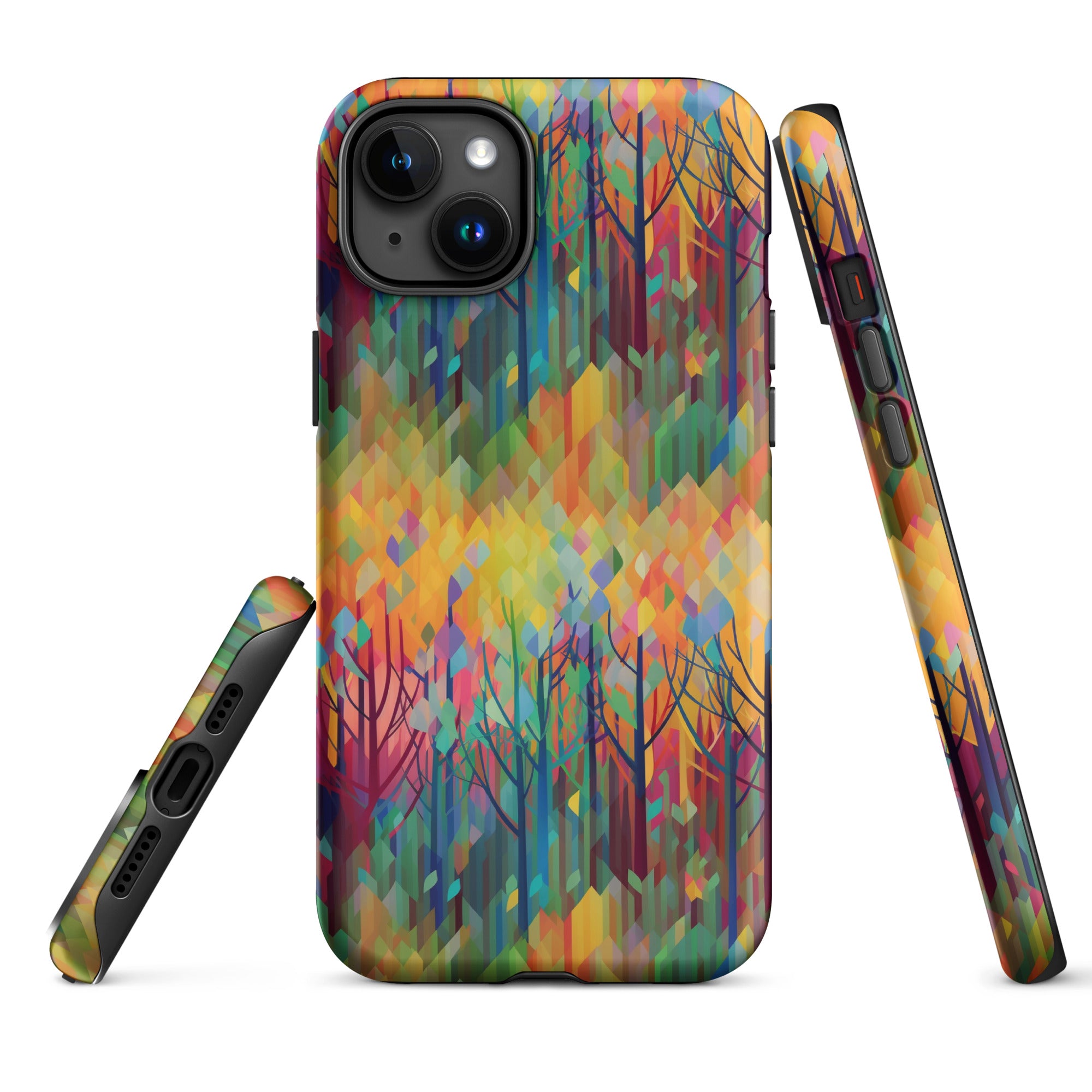 Tough Case for iPhone®- Rainbow Forest Pattern IV