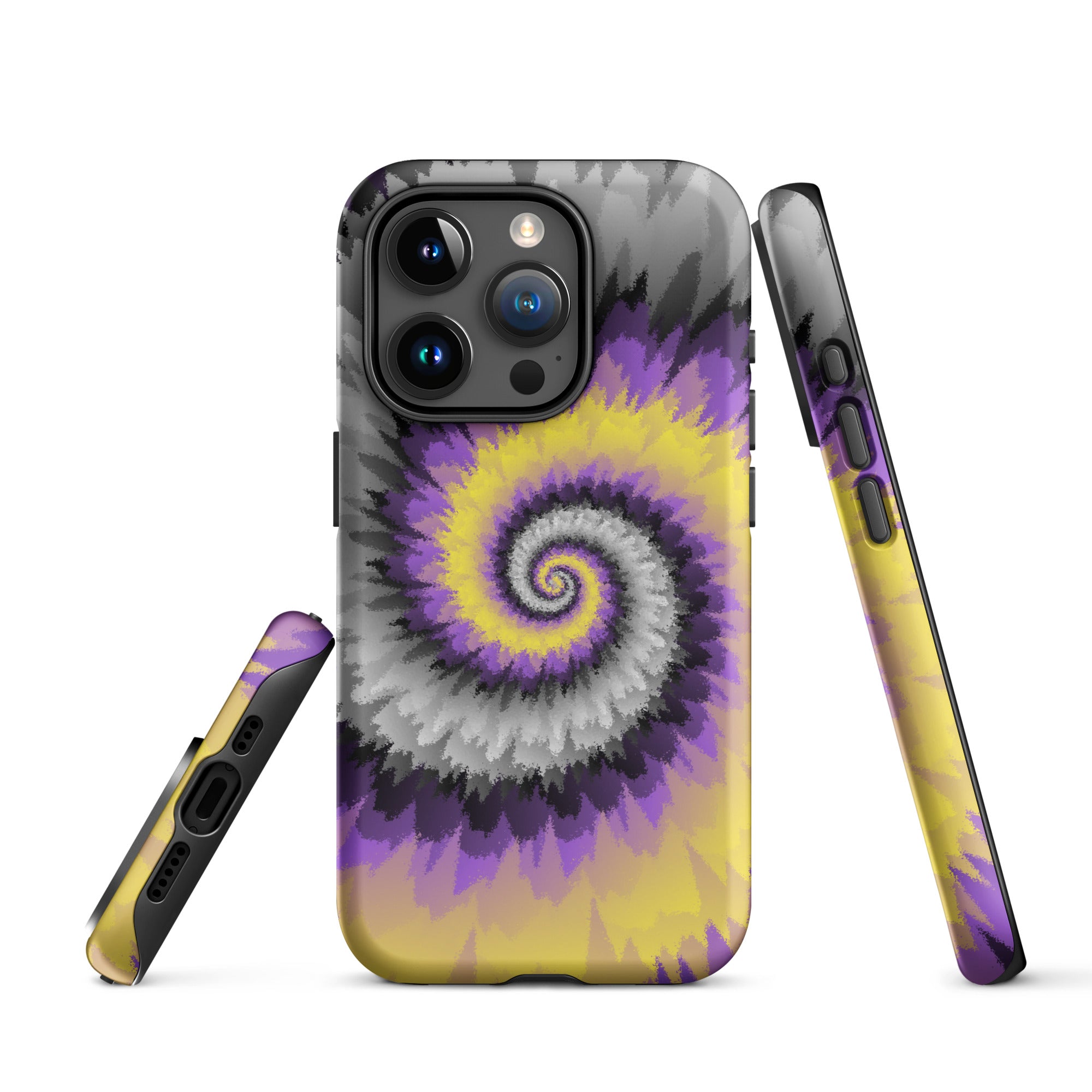 Tough Case for iPhone®-Tie Dye Spiral - Nonbinary
