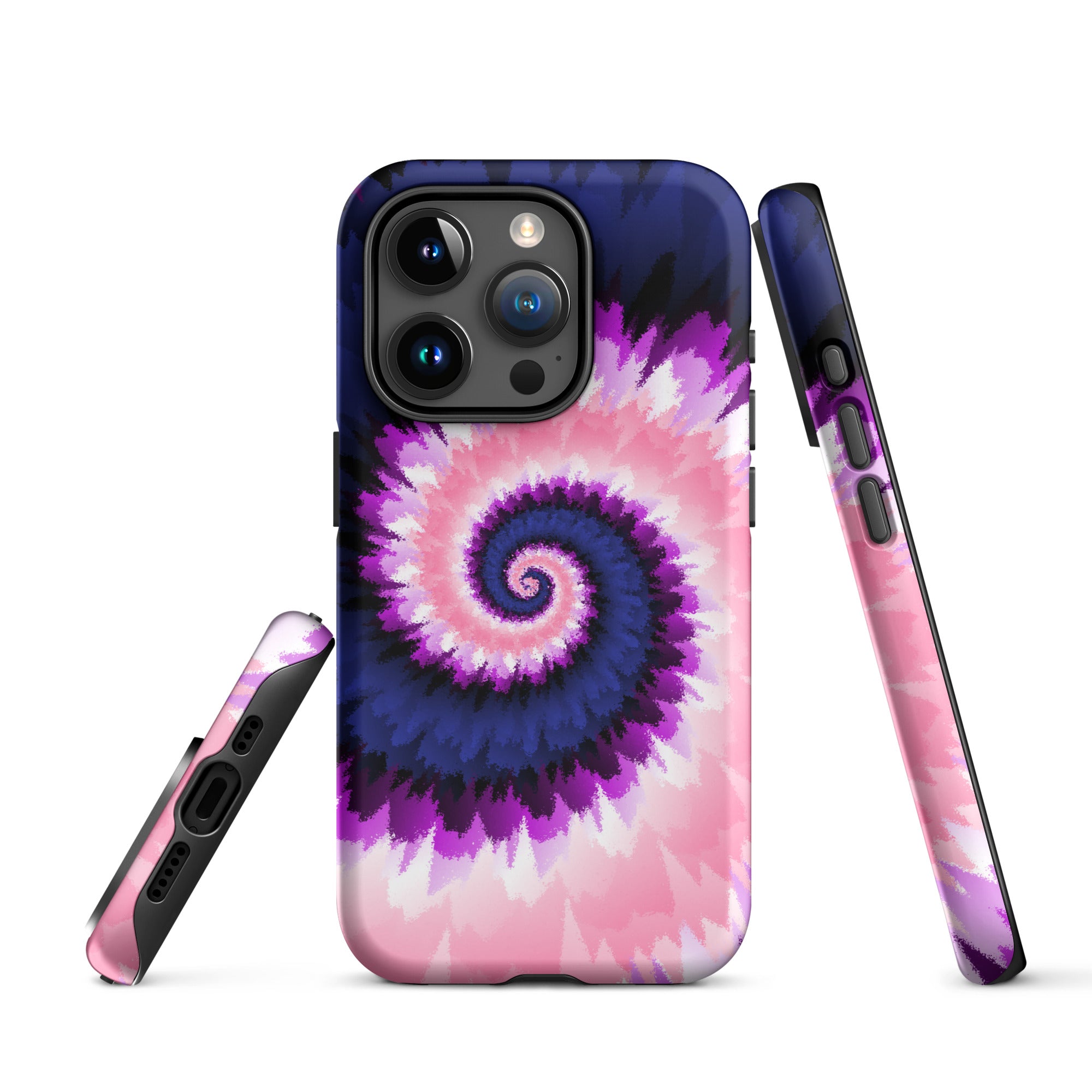 Tough Case for iPhone®-Tie Dye Spiral - Genderfluid