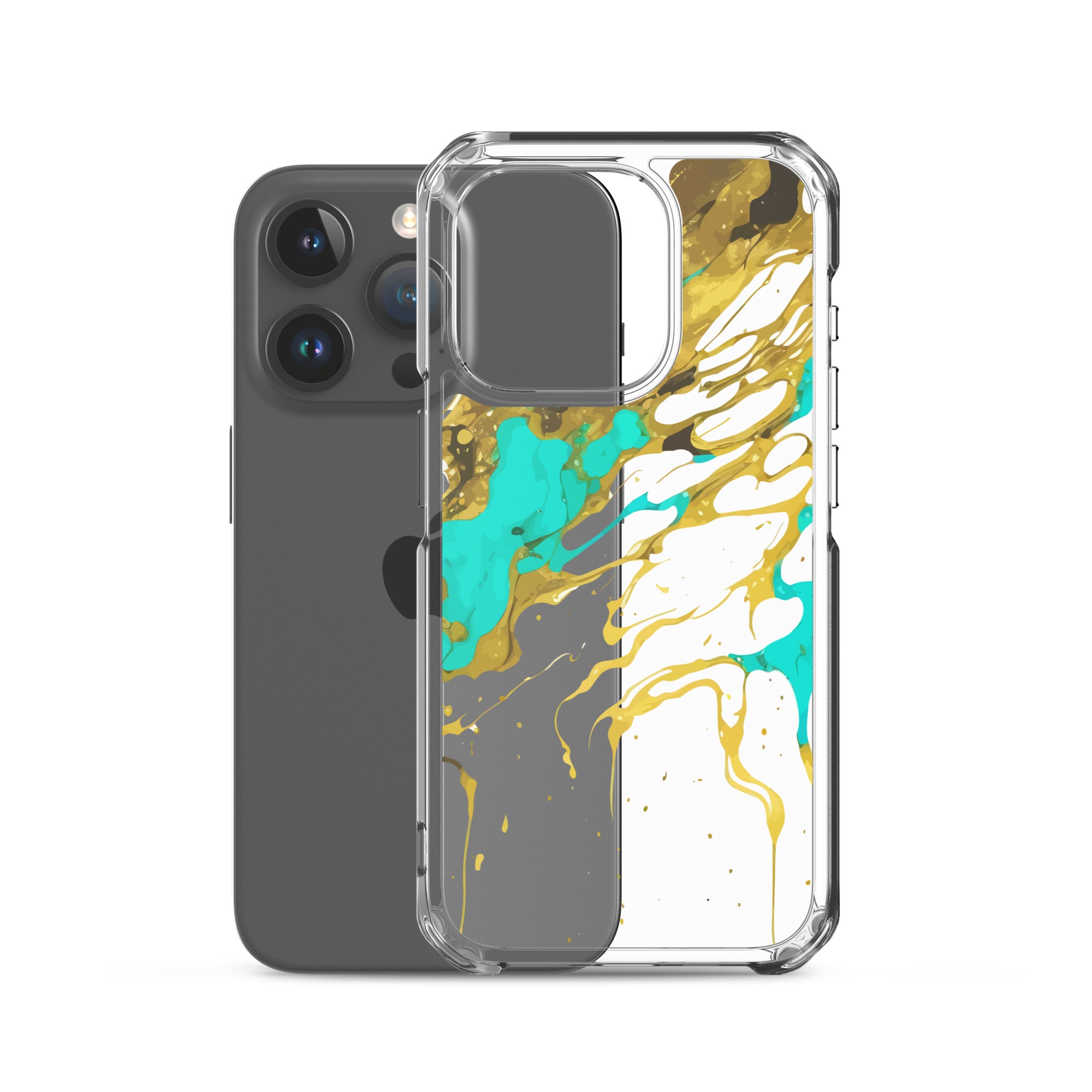 Clear Case for iPhone®- Alchohol Ink Design I