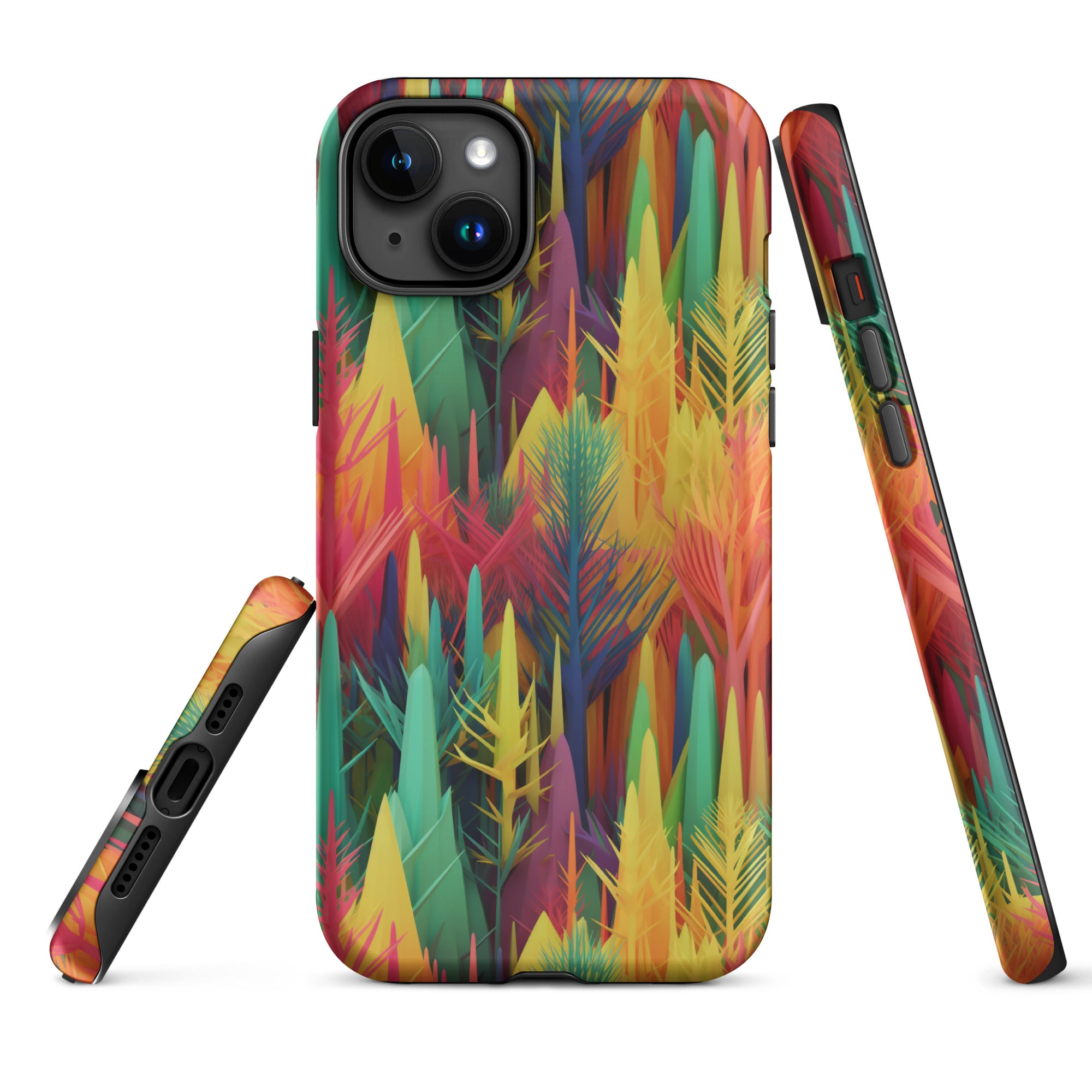 Tough Case for iPhone®- Rainbow Forest Pattern I